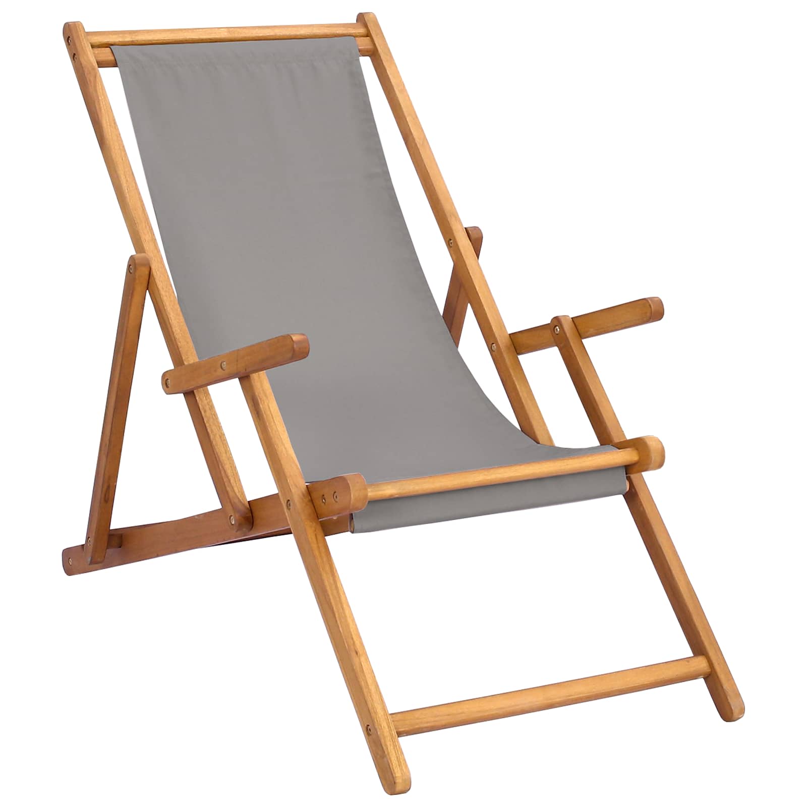 ležaljka Svjetlosiva Čvrsto teak drvo