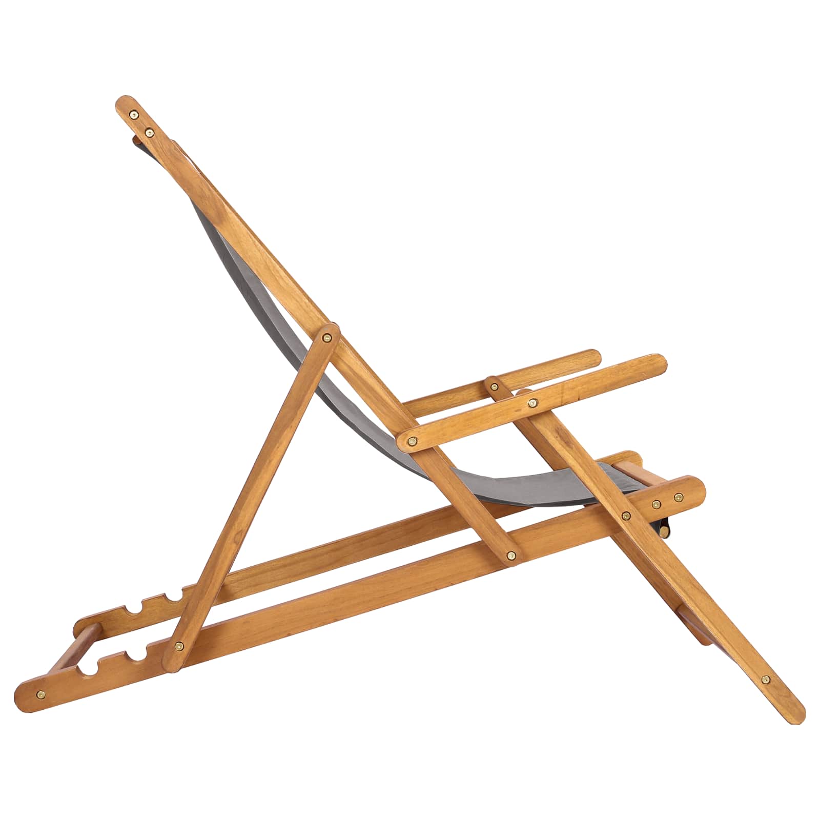 ležaljka Svjetlosiva Čvrsto teak drvo