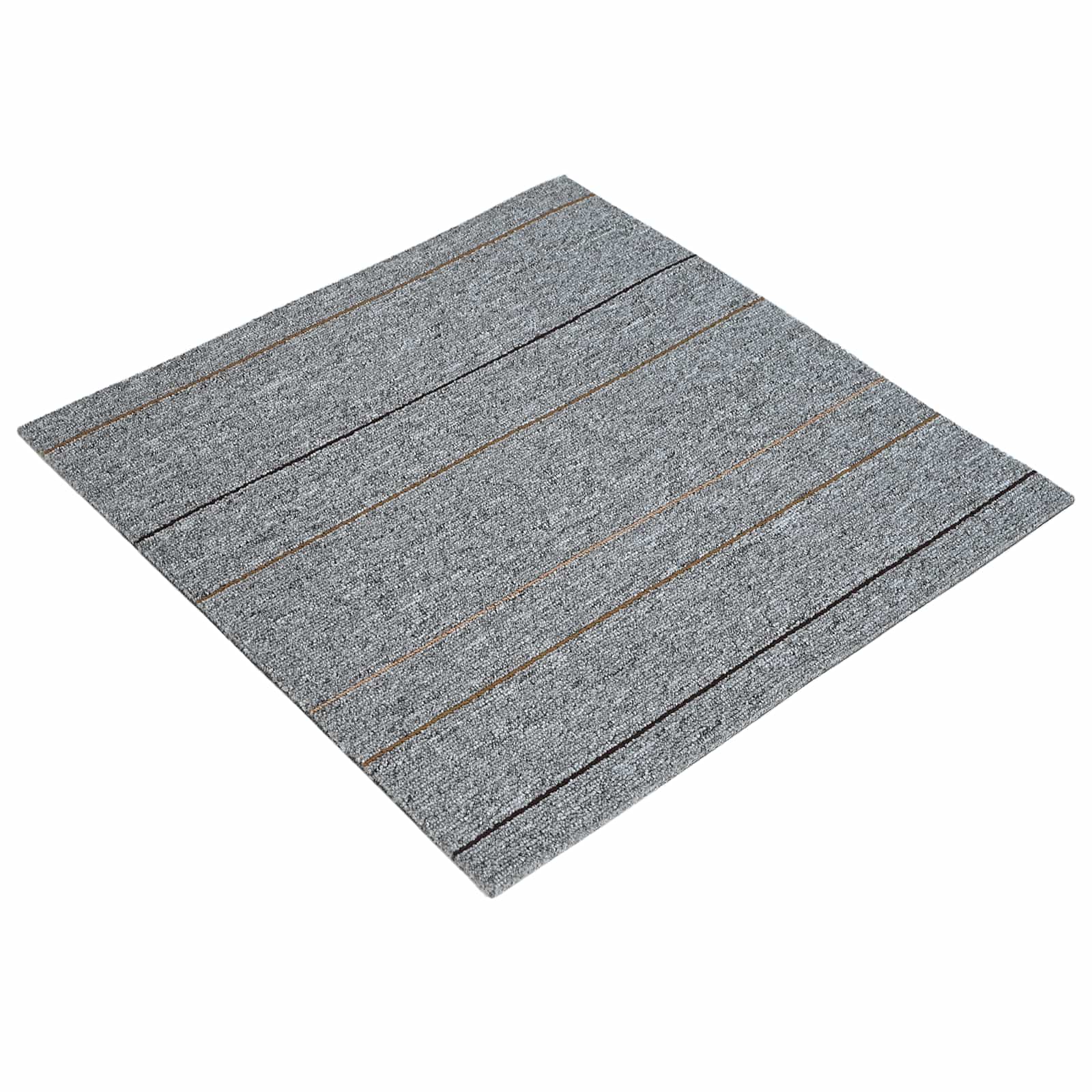 Tepih pločica Svijetlosiva s prugom 50 x 50 cm 4 pcs