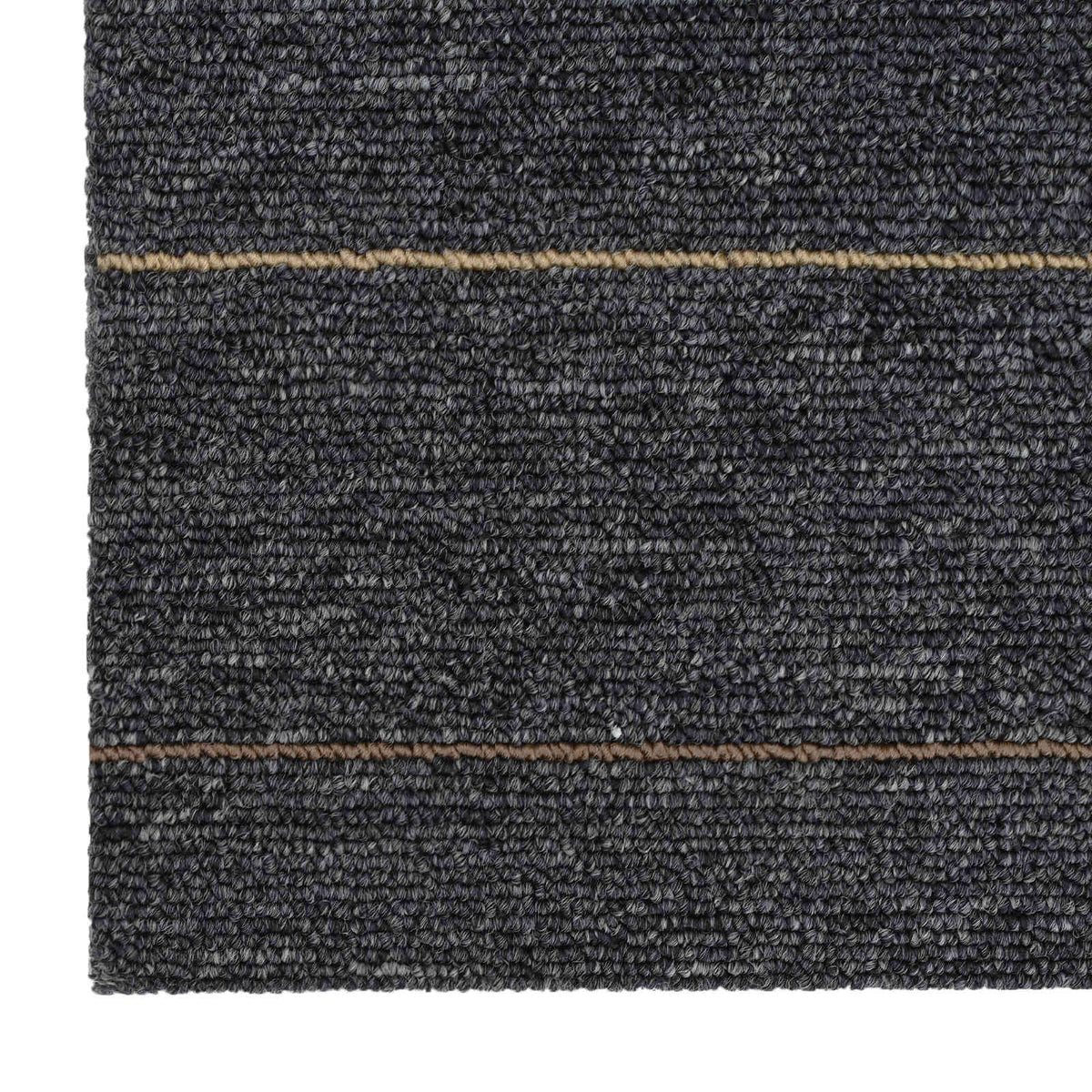 Tepih pločica Tamnosiva s prugama 50 x 50 cm 4 pcs PP i bitumen