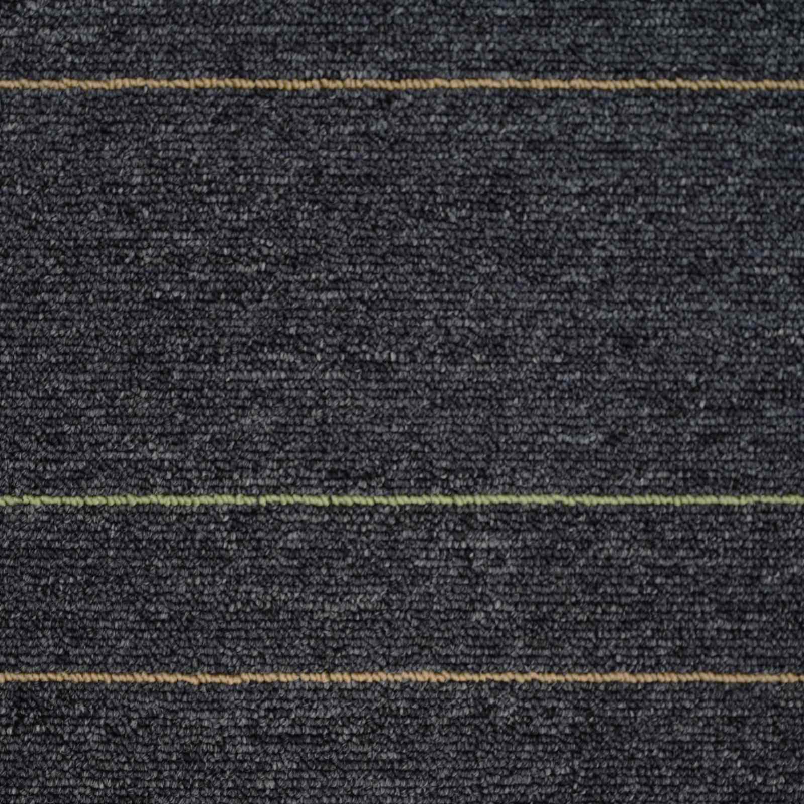 Tepih pločica Tamnosiva s prugama 50 x 50 cm 4 pcs PP i bitumen