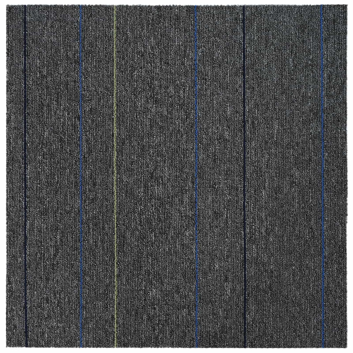 Tepih pločica Srednja siva s prugama 50 x 50 cm 4 pcs