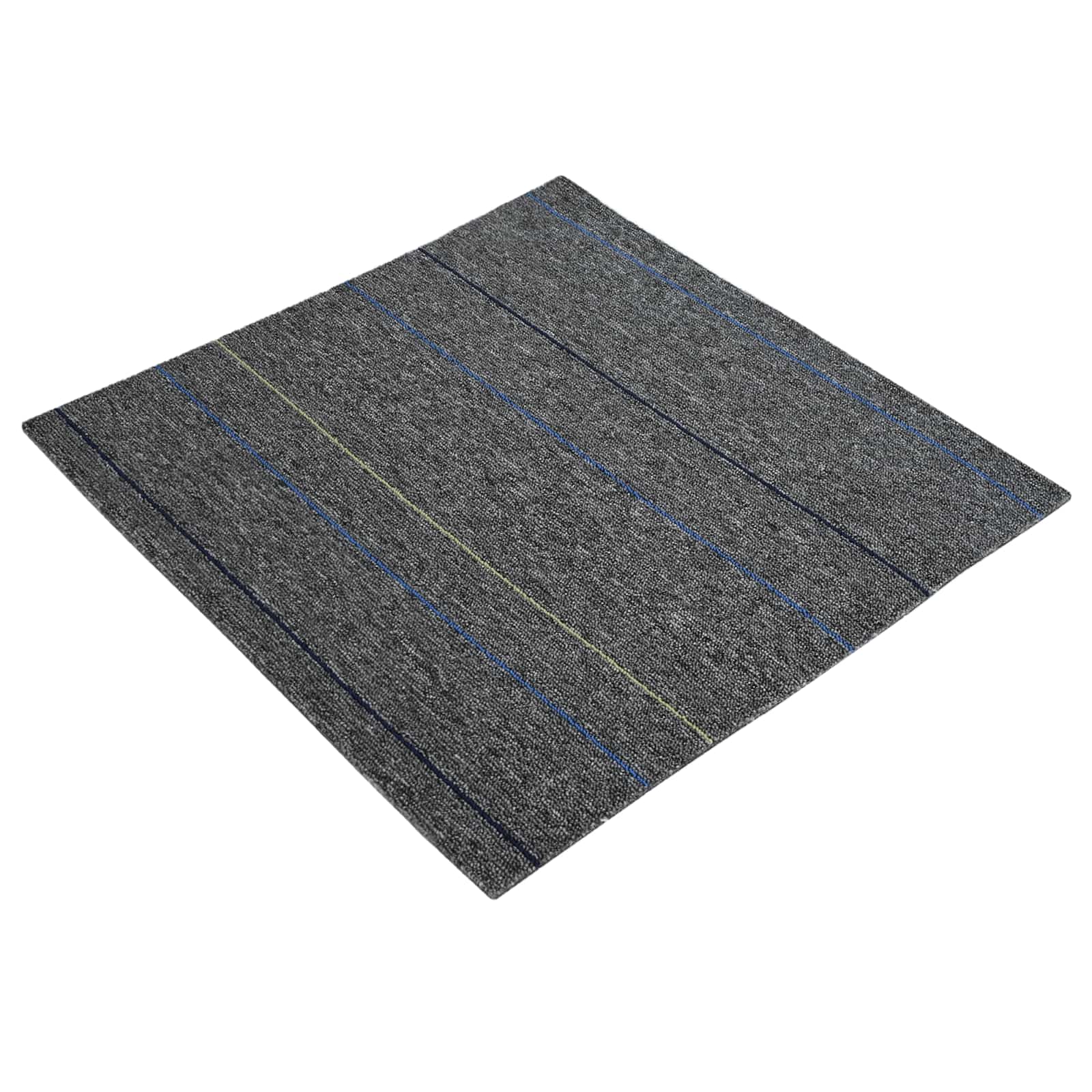 Tepih pločica Srednja siva s prugama 50 x 50 cm 36 pcs