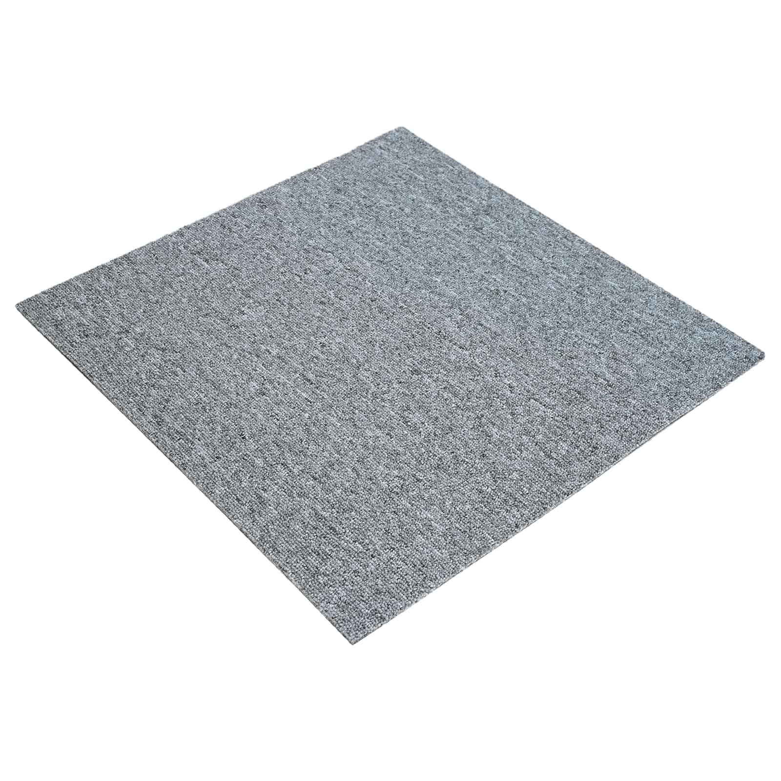 Tepih pločica Svjetlosiva 50 x 50 cm 4 pcs PP i bitumen