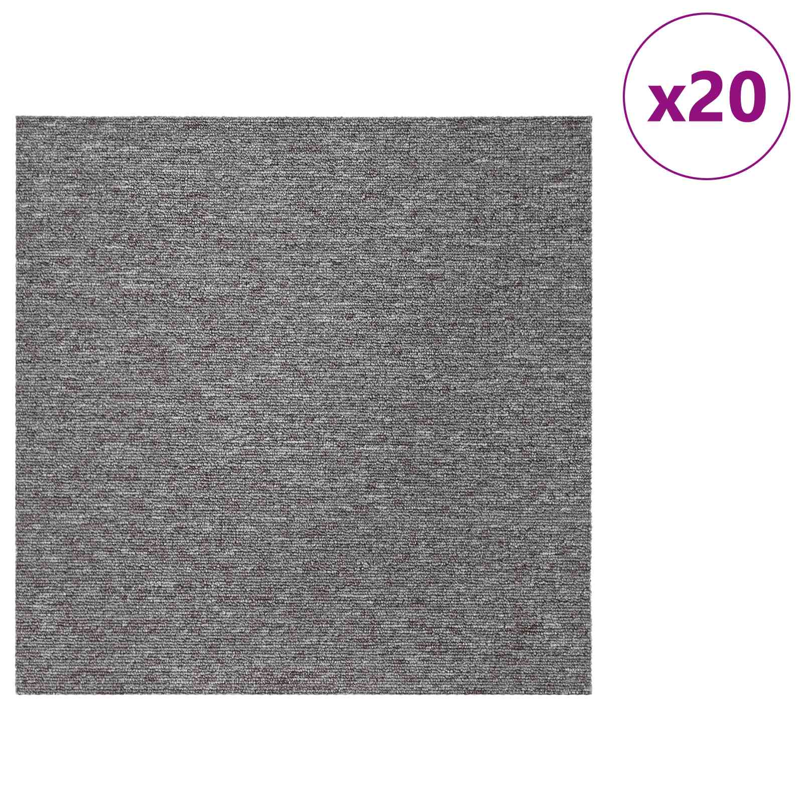 Tepih pločica Smeđa 50 x 50 cm 20 pcs PP i bitumen