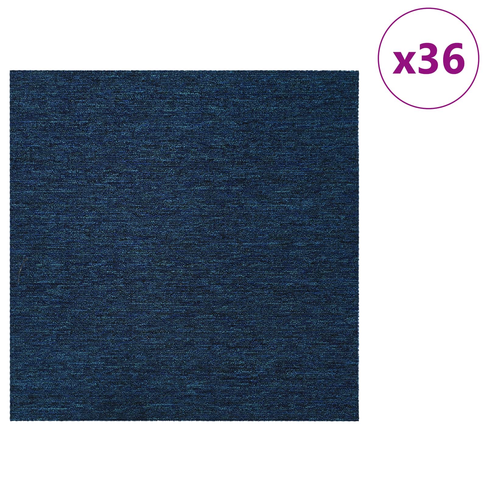 Tepih pločica Plava 50 x 50 cm 36 pcs PP i bitumen