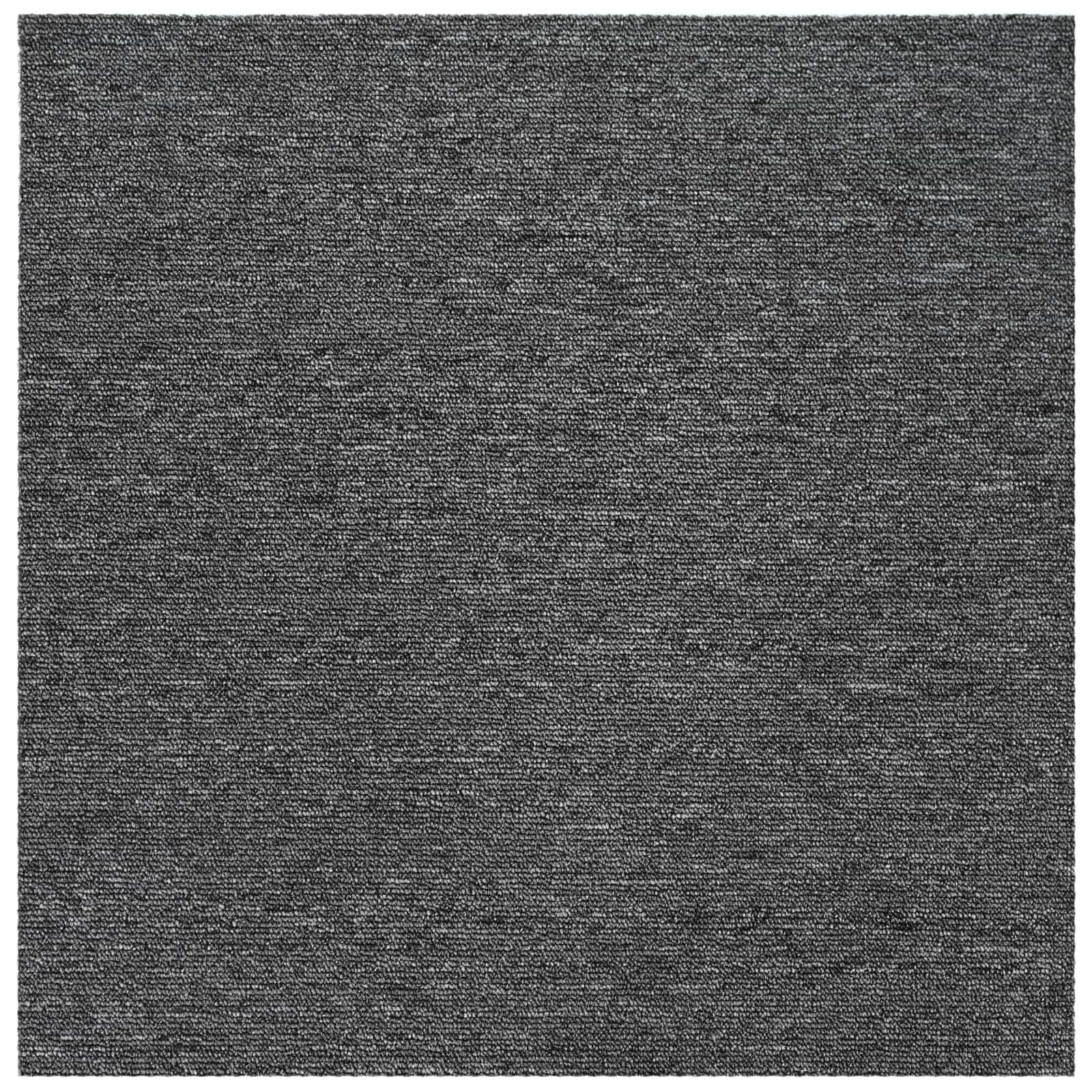 Tepih pločica Srednja Siva 50 x 50 cm 4 pcs PP i bitumen