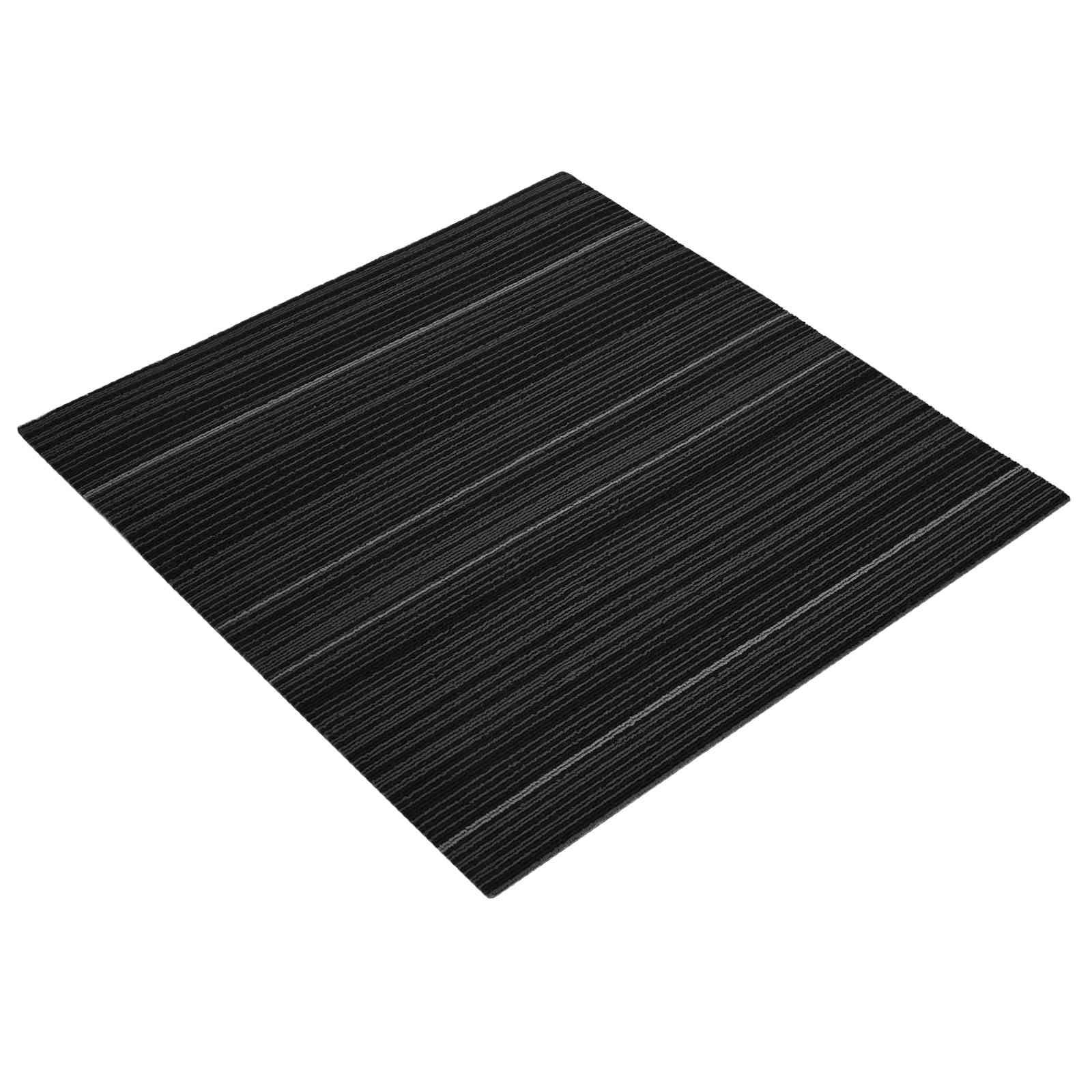 Tepih pločica Prugasta Tamnosiva 50 x 50 cm 20 pcs PP i bitumen