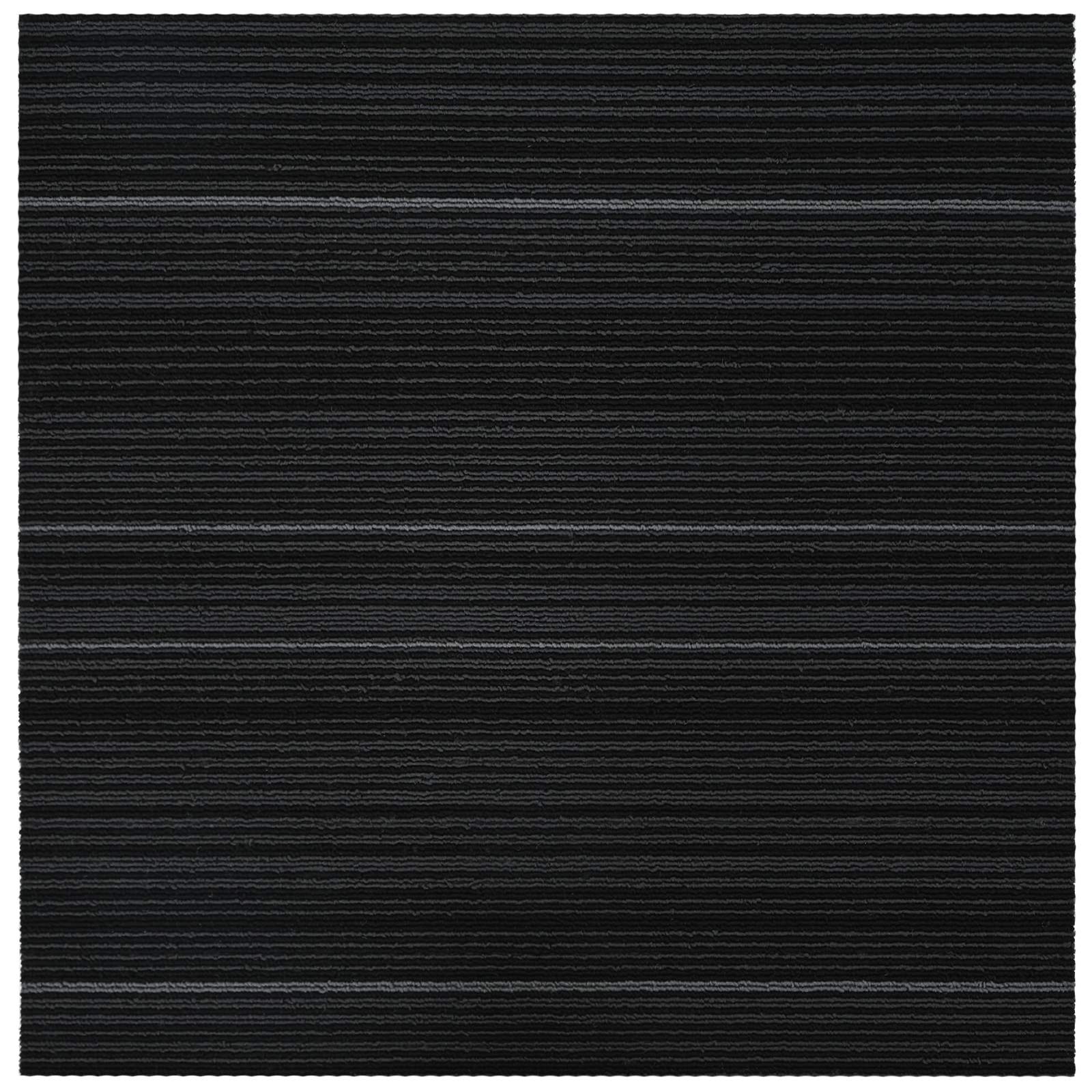 Tepih pločica Prugasta Tamnosiva 50 x 50 cm 20 pcs PP i bitumen