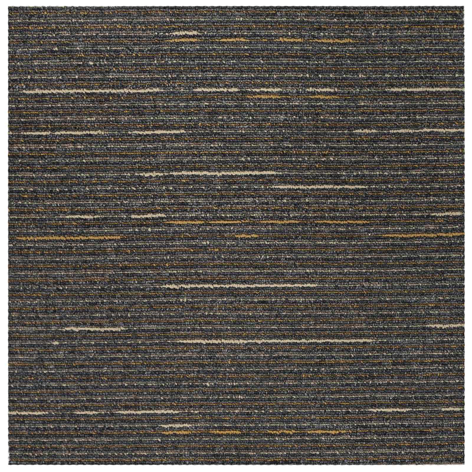 Tepih pločica Prugasta svijetlosmeđa 50 x 50 cm 4 pcs