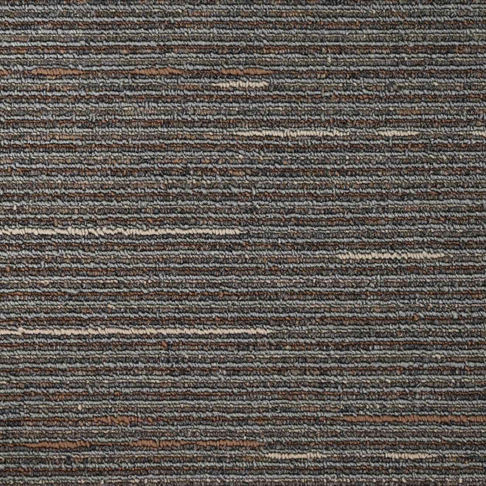 Tepih pločica Prugasta tamnosmeđa 50 x 50 cm 20 pcs