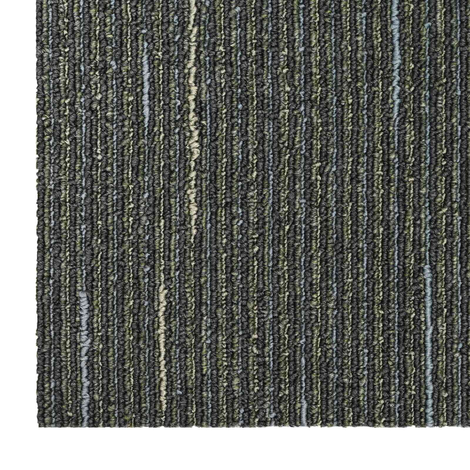 Tepih pločica Prugasta svijetlo zelena 50 x 50 cm 36 pcs