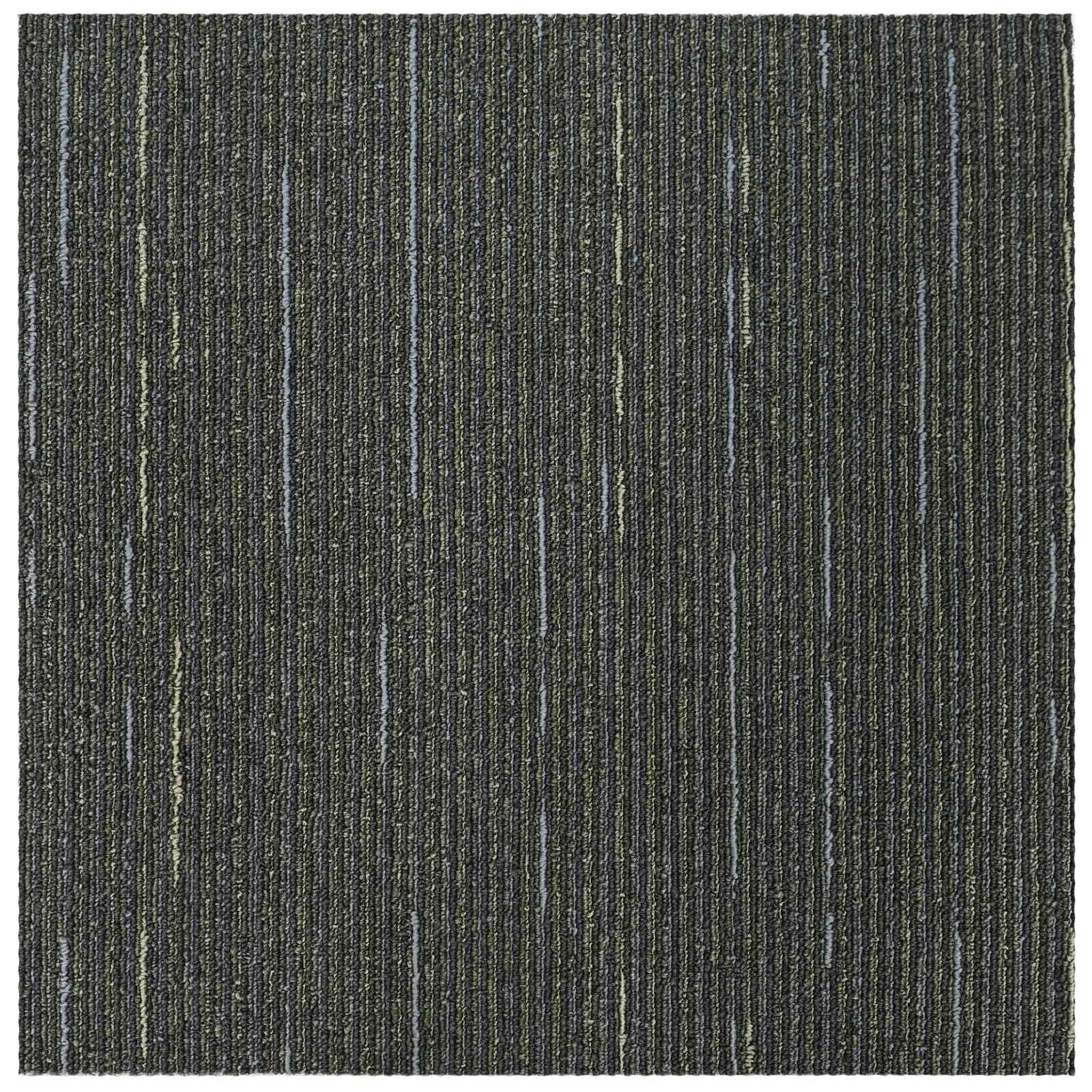 Tepih pločica Prugasta svijetlo zelena 50 x 50 cm 36 pcs