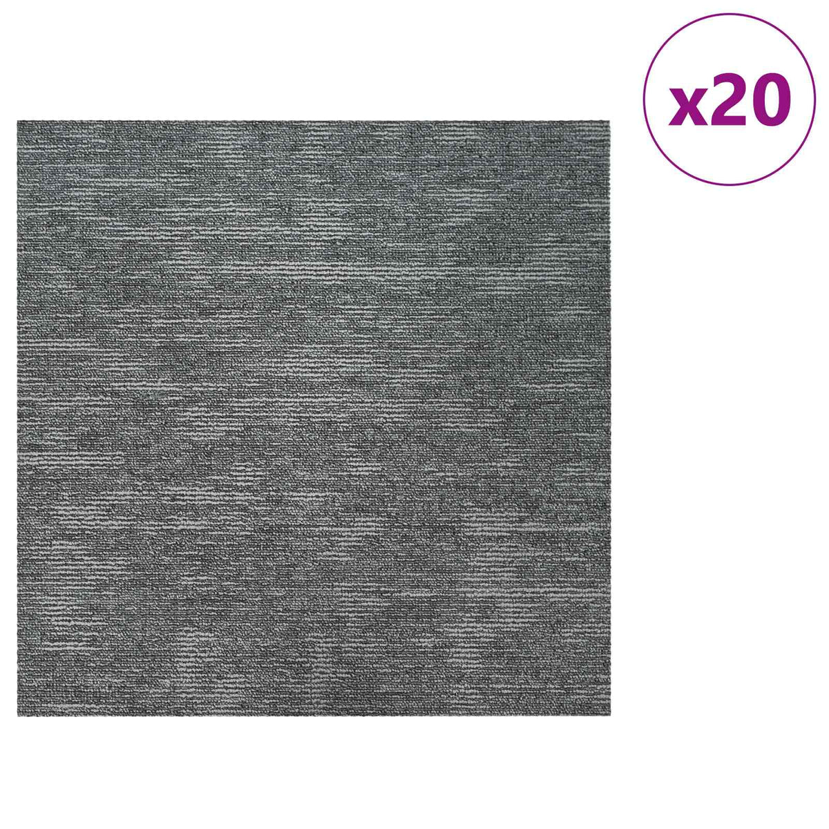 Tepih pločica Rock siva 50 x 50 cm 20 pcs PP i bitumen