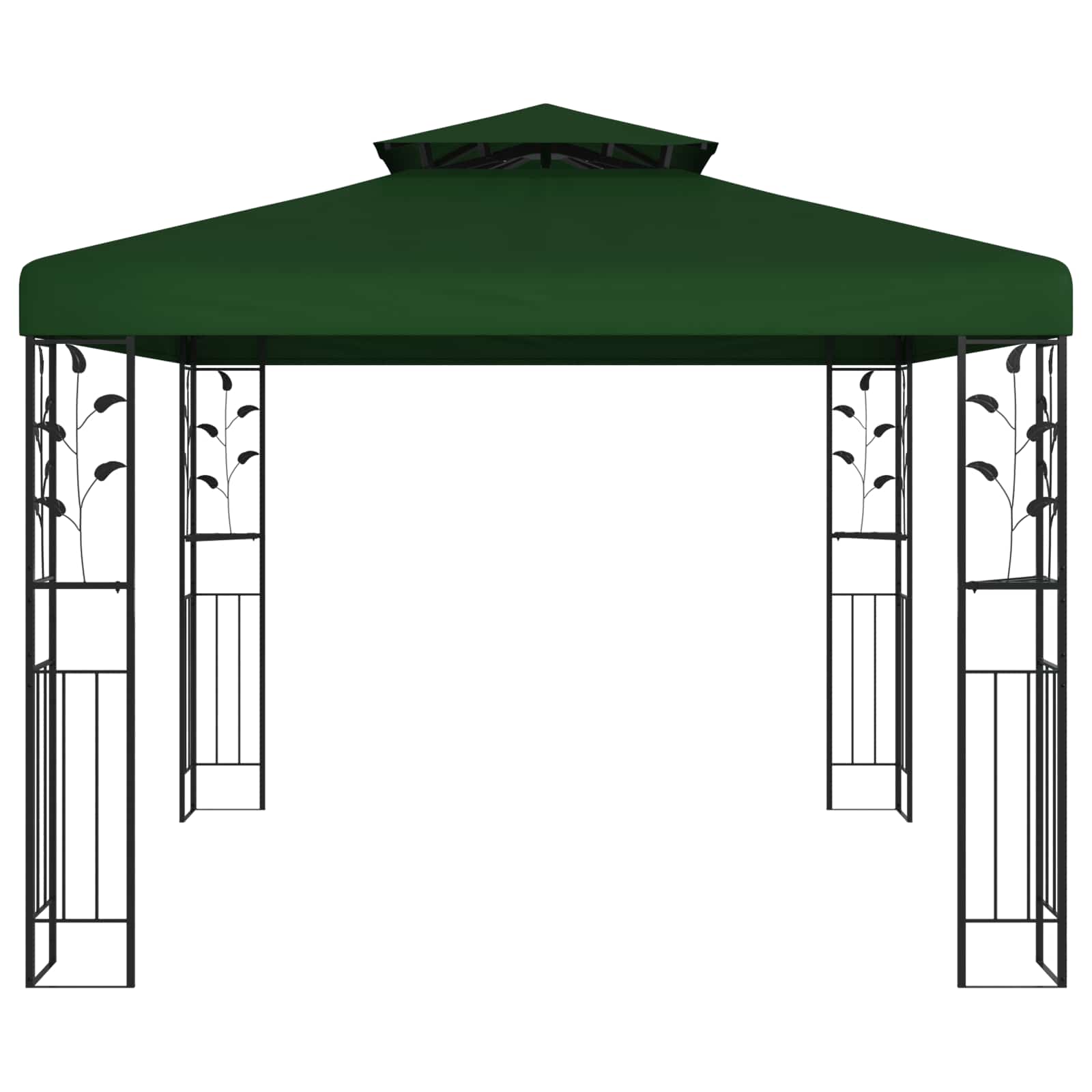 Gazebo 3 x 3 x 2,68 m Zelena Poliester i čelik