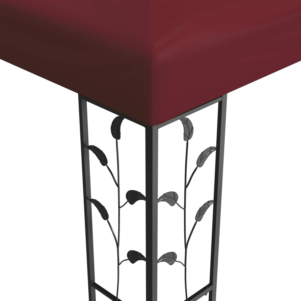 Gazebo 3,97 x 2,96 x 2,68 m Vinska crvena Poliester i čelik