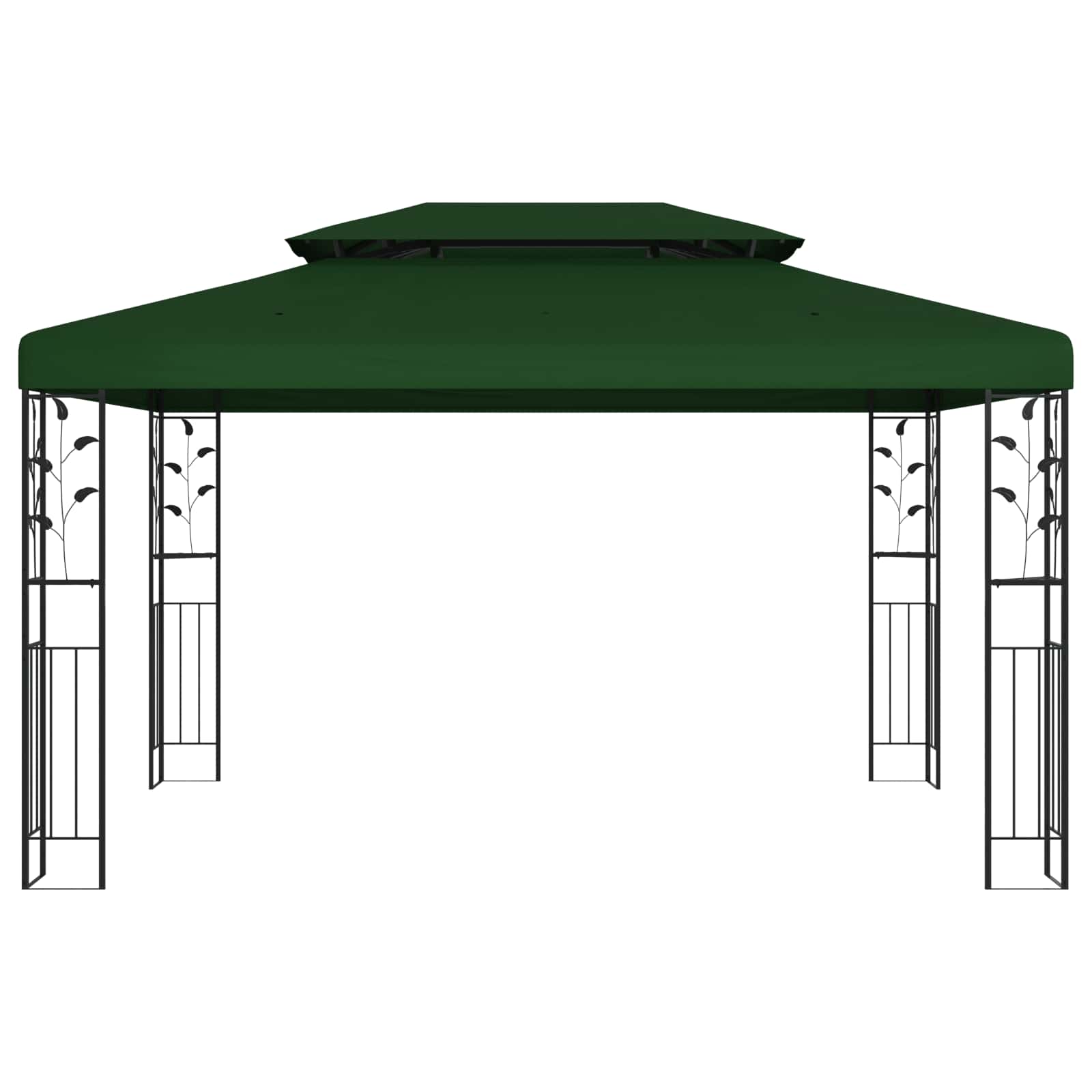 Gazebo 3,97 x 2,96 x 2,68 m Zelena Poliester i čelik