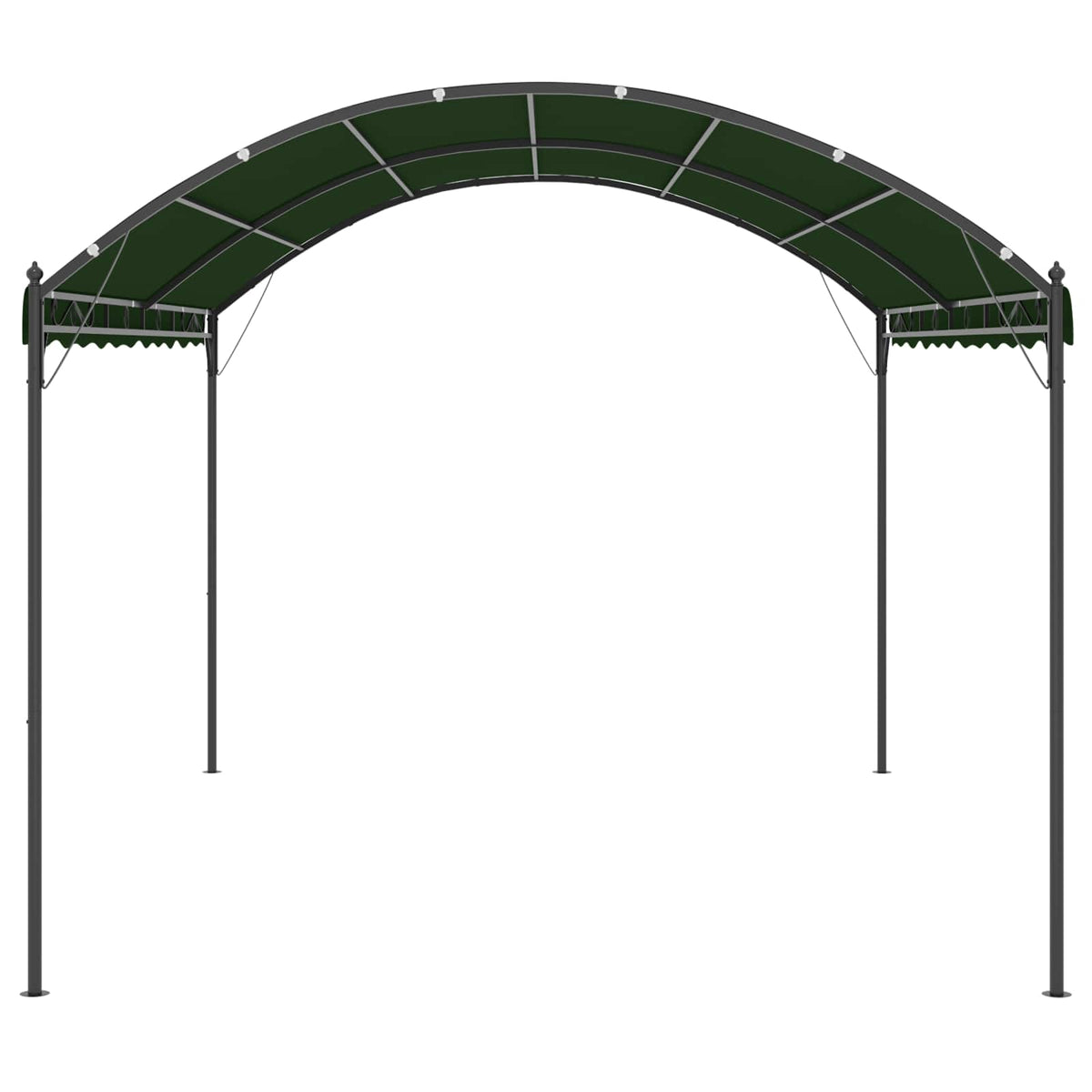 Gazebo 4 x 3 x 2,6 m Zelena Poliester i čelik