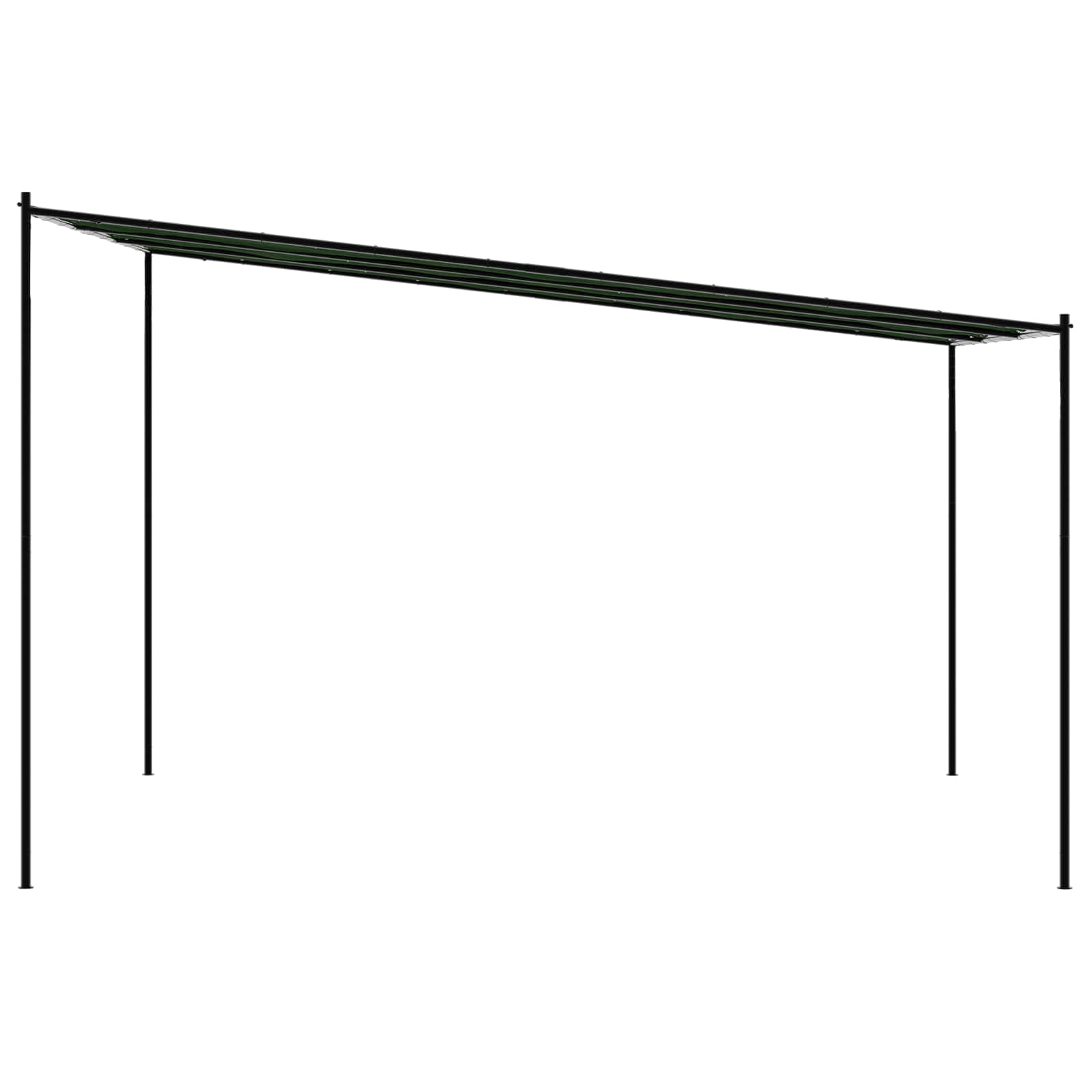 Gazebo 4 x 3,98 x 2,67 m Zelena Poliester i čelik