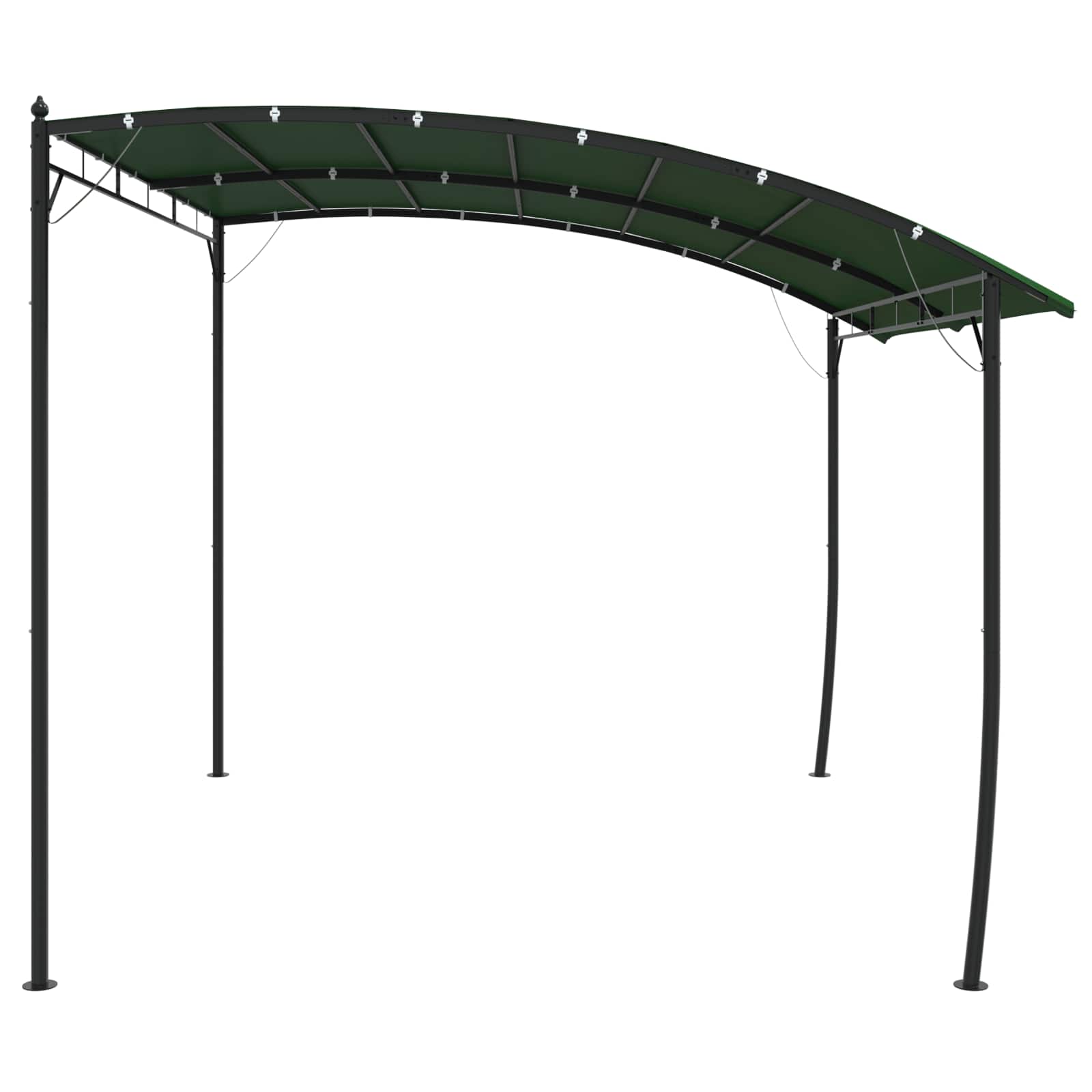 Gazebo 3 x 3 x 2,55 m Zelena Tkanina i Aluminij 180
