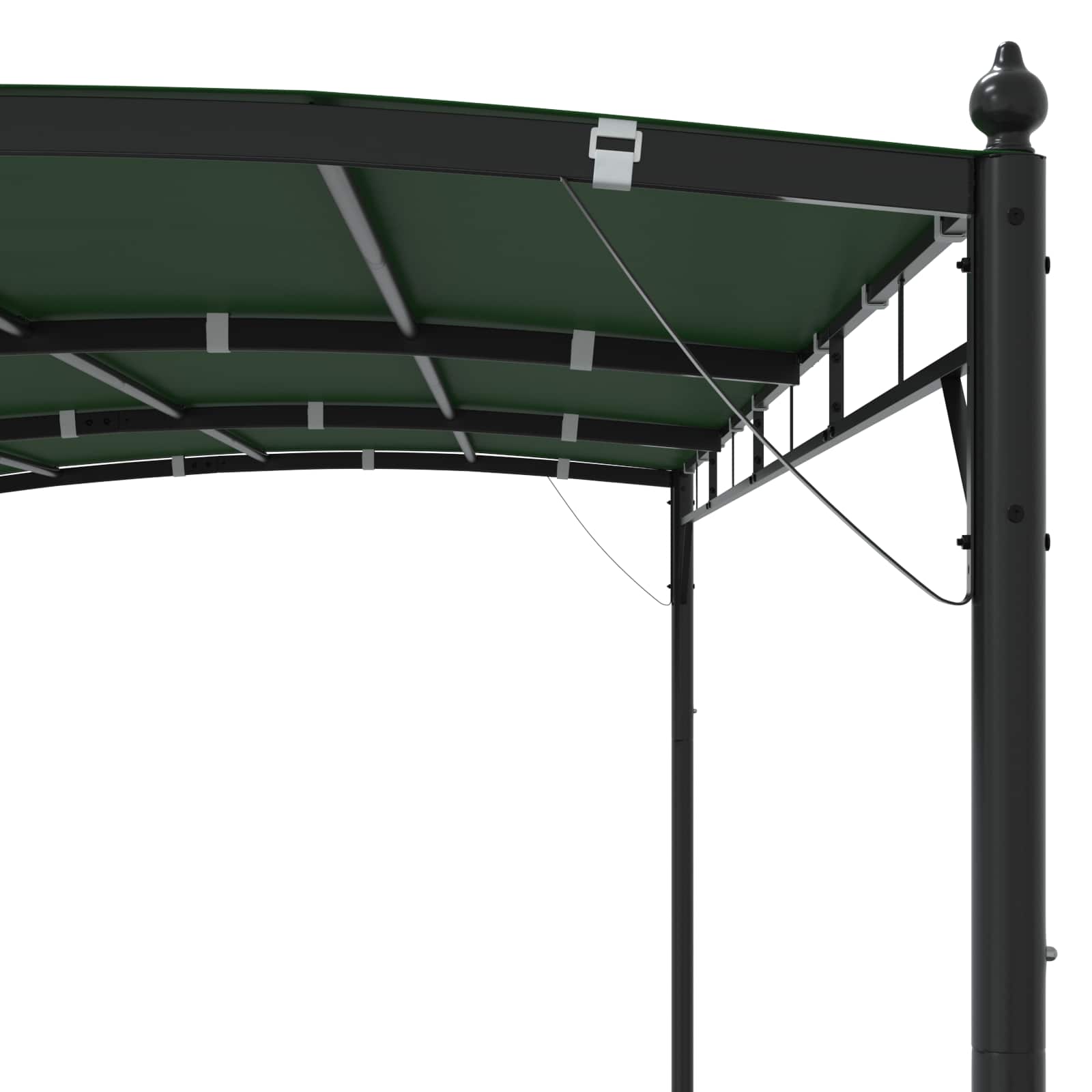 Gazebo 4 x 3 x 2,55 m Zelena Tkanina i Aluminij 180