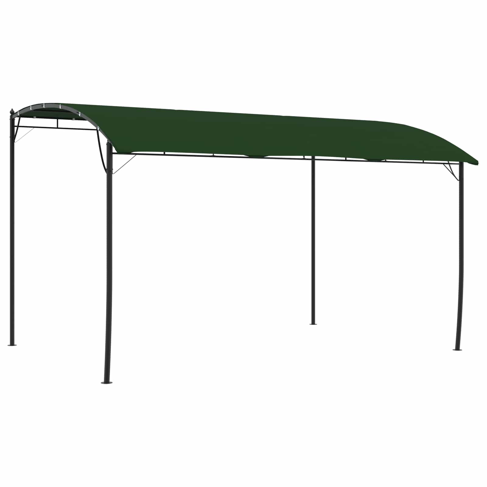 Gazebo 4 x 3 x 2,55 m Zelena Tkanina i Aluminij 180