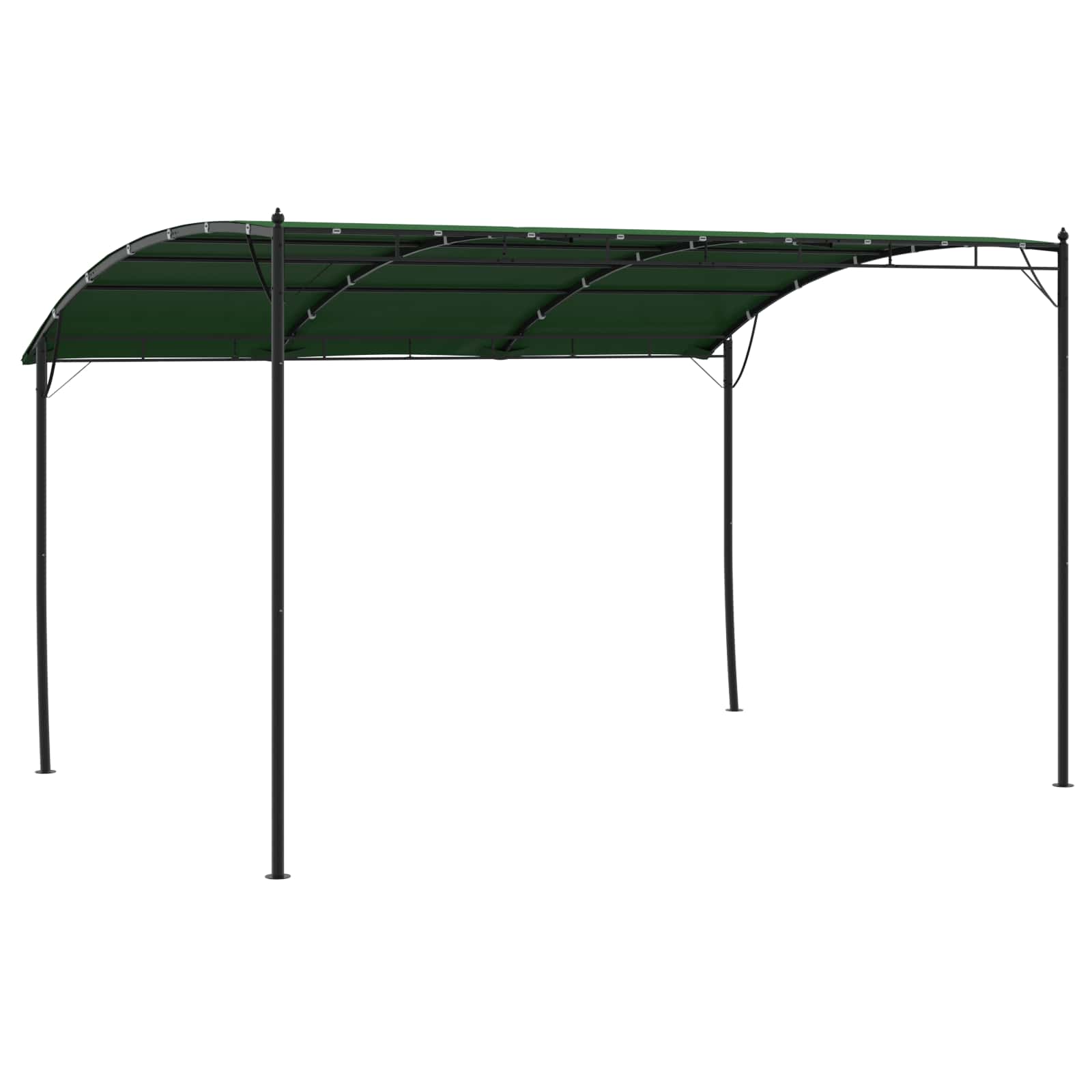 Gazebo 4 x 3 x 2,55 m Zelena Tkanina i Aluminij 180