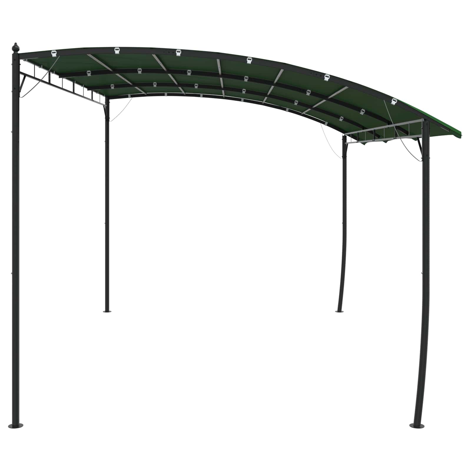 Gazebo 4 x 3 x 2,55 m Zelena Tkanina i Aluminij 180