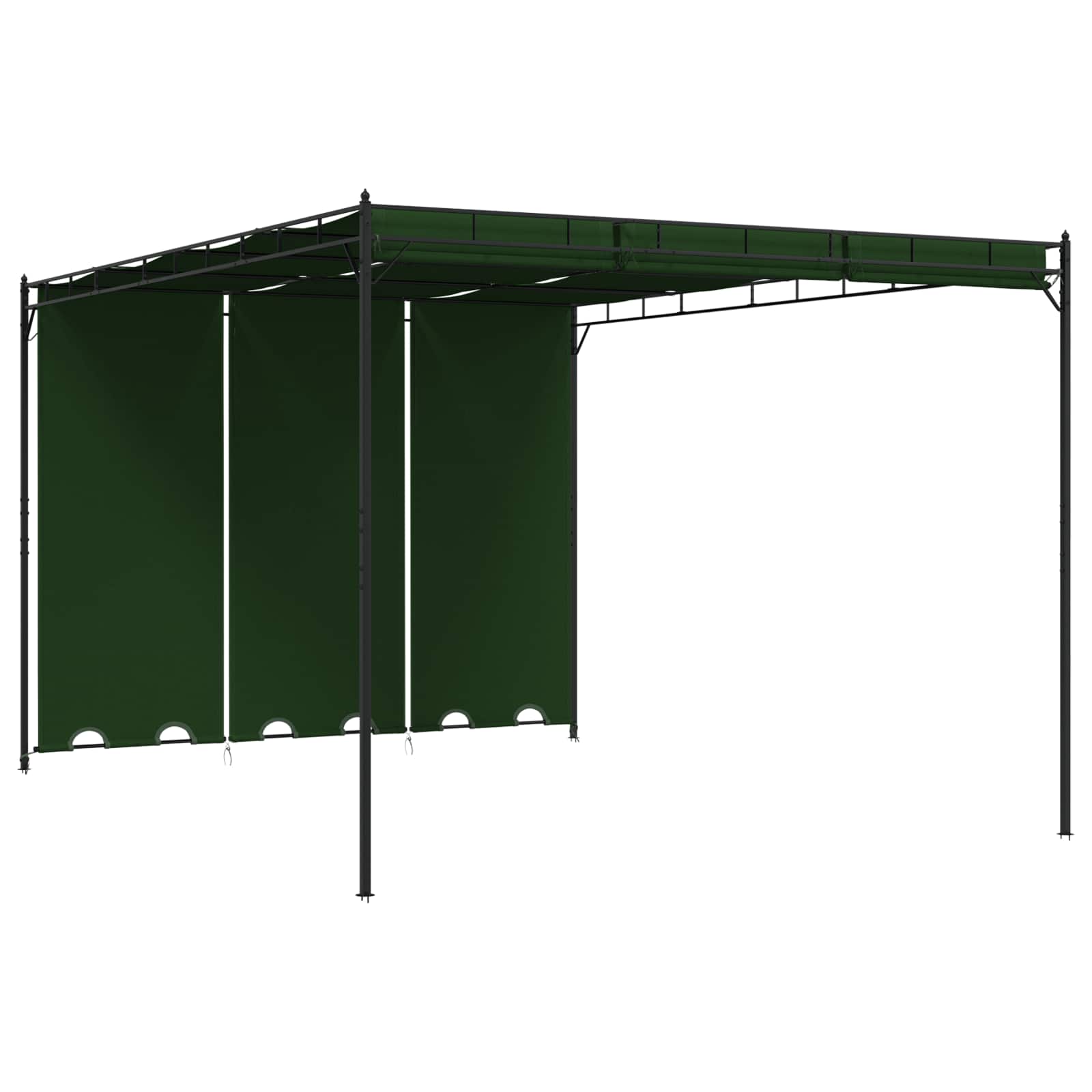 Gazebo 4 x 3 x 2,3 m Zelena Poliester i čelik