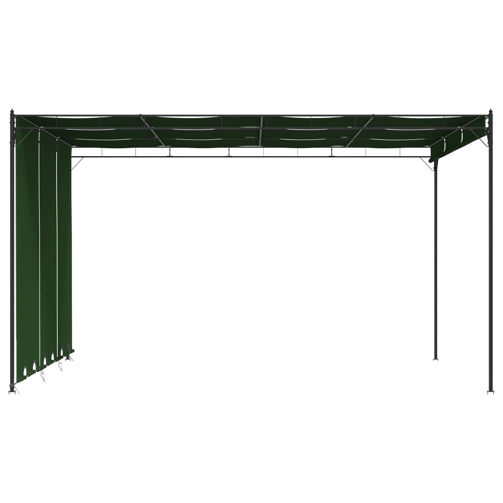 Gazebo 4 x 3 x 2,3 m Zelena Poliester i čelik