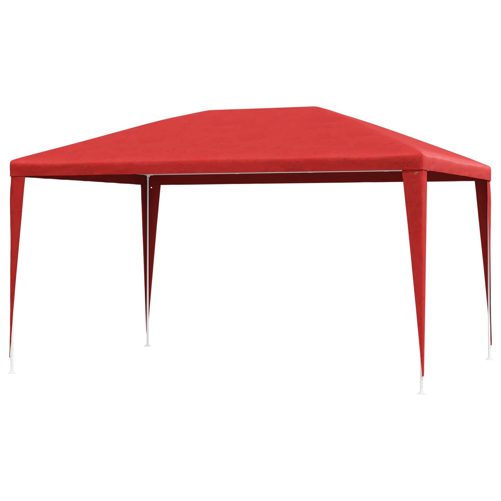 Šator za zabave 400 x 300 x 255 cm Crvena PE i čelik