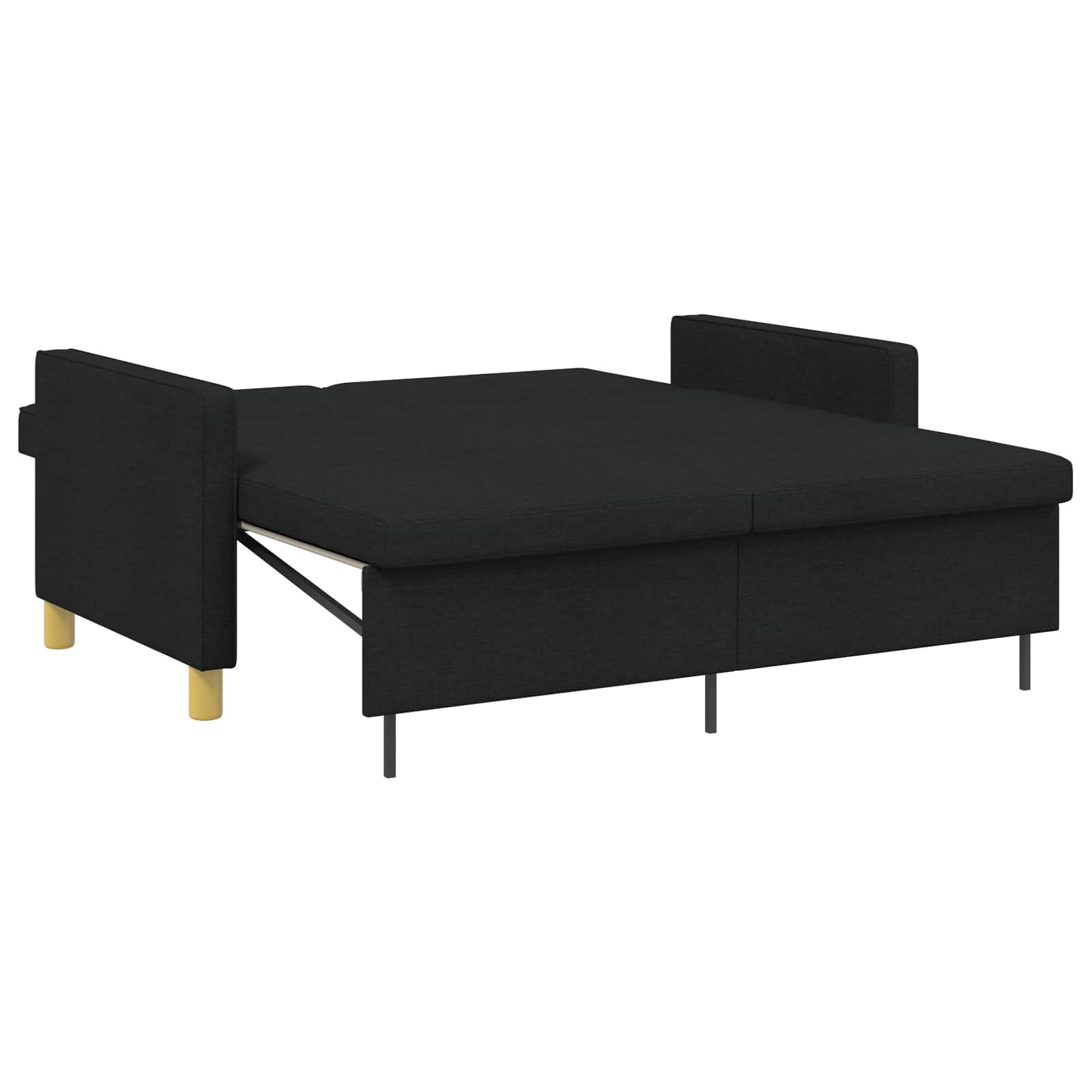 Krevet-sofa na razvlačenje Crna Tkanina