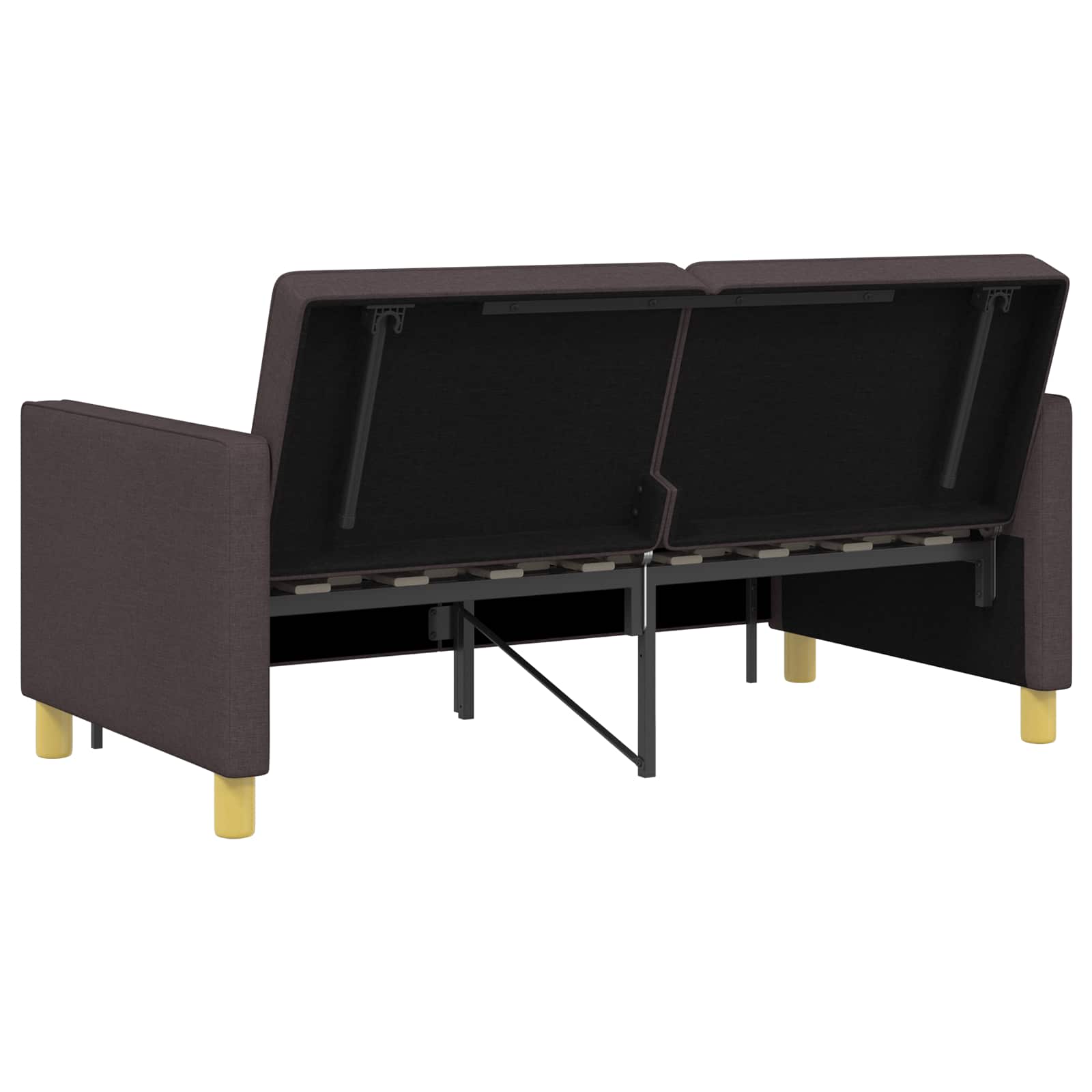 Krevet-sofa na razvlačenje Tamno smeđa Tkanina