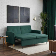 Krevet-sofa na razvlačenje Tamnozelena Tkanina