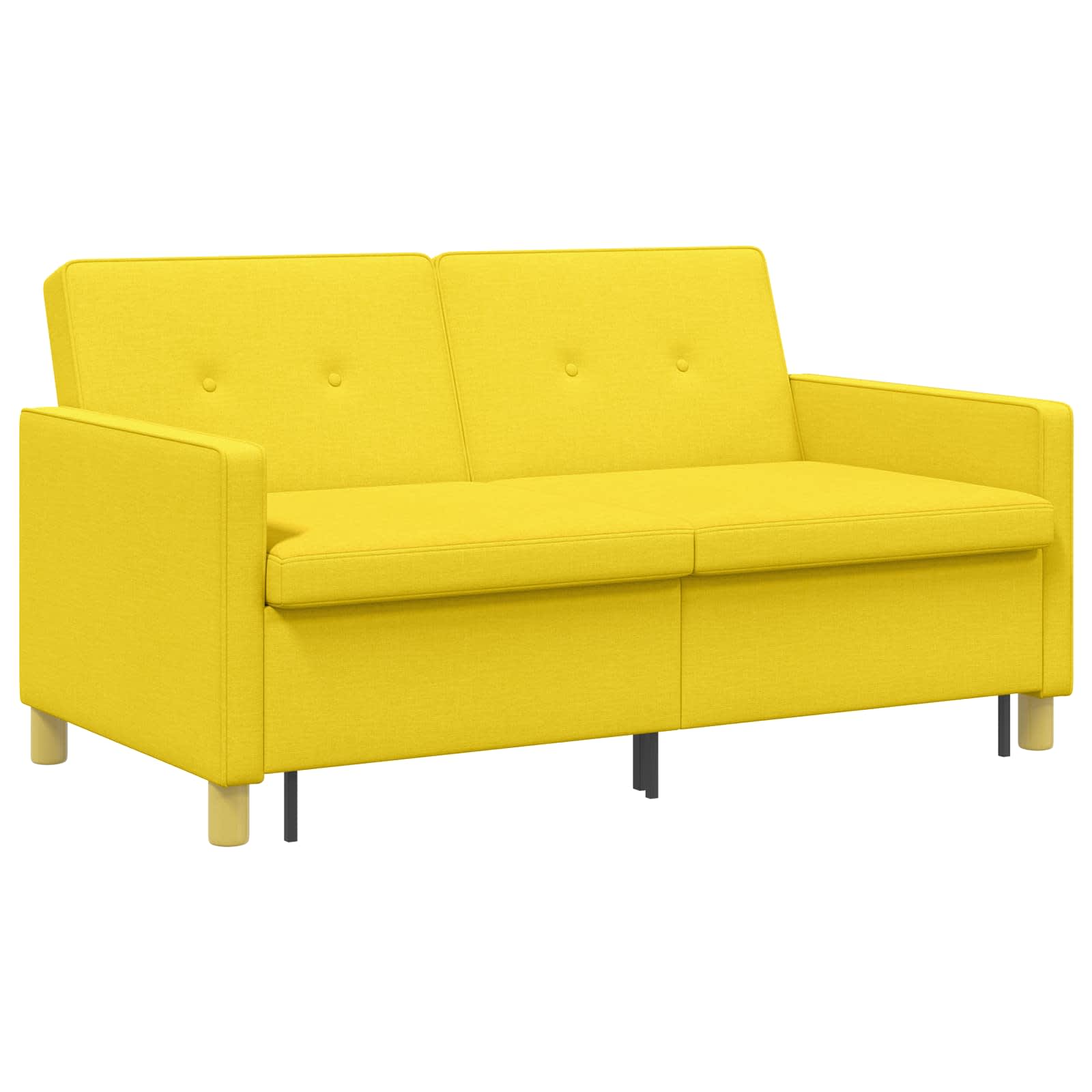 Krevet-sofa na razvlačenje Svijetlo žuta Tkanina