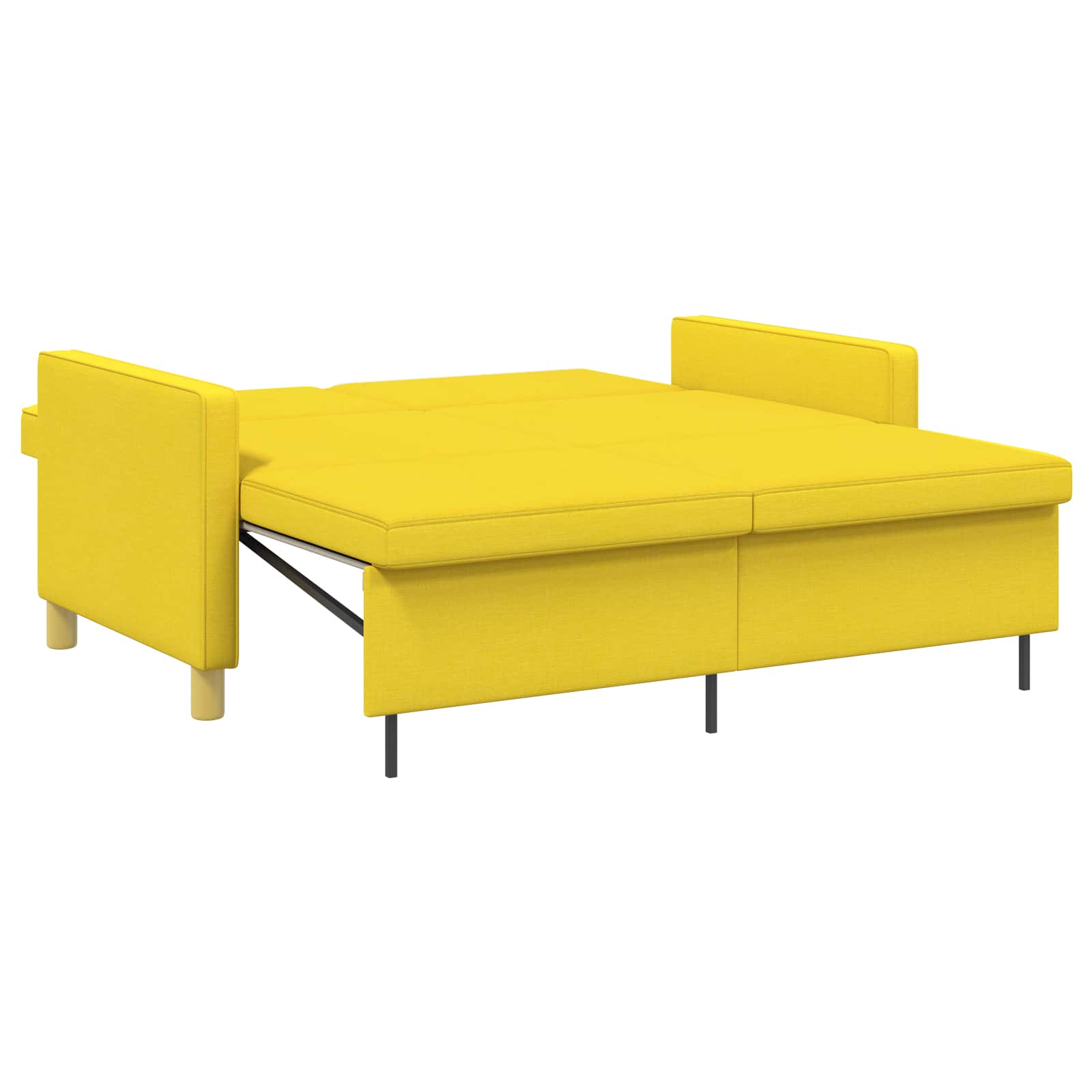 Krevet-sofa na razvlačenje Svijetlo žuta Tkanina