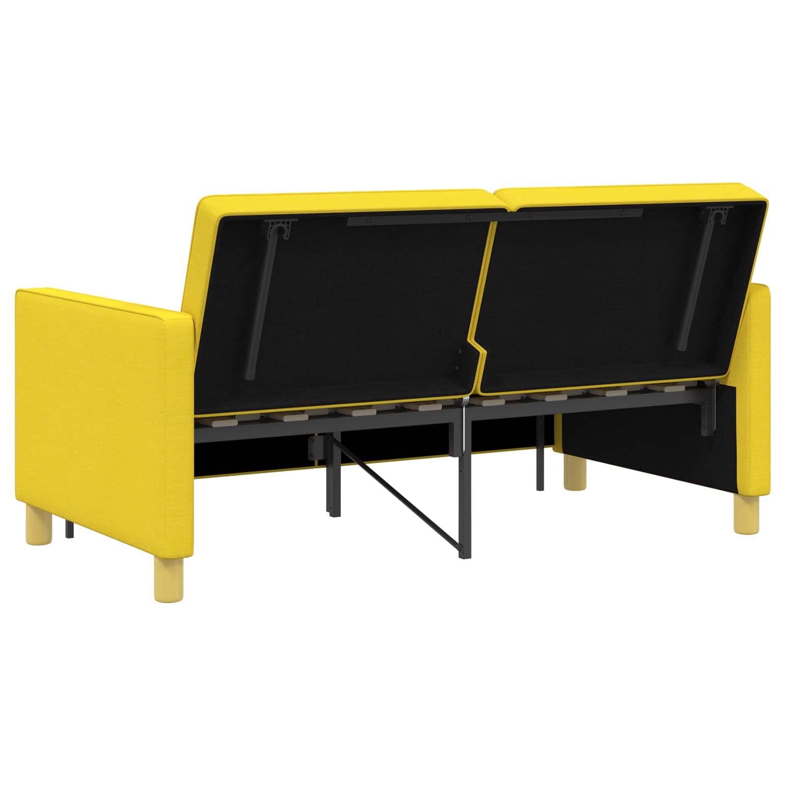 Krevet-sofa na razvlačenje Svijetlo žuta Tkanina