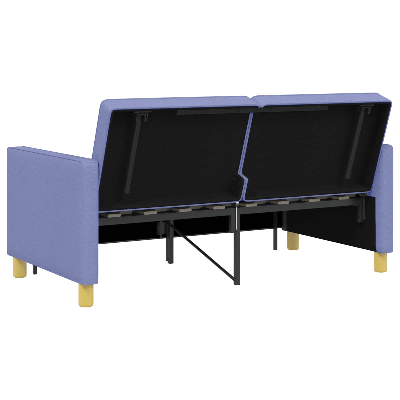 Krevet-sofa na razvlačenje Traper plava Tkanina