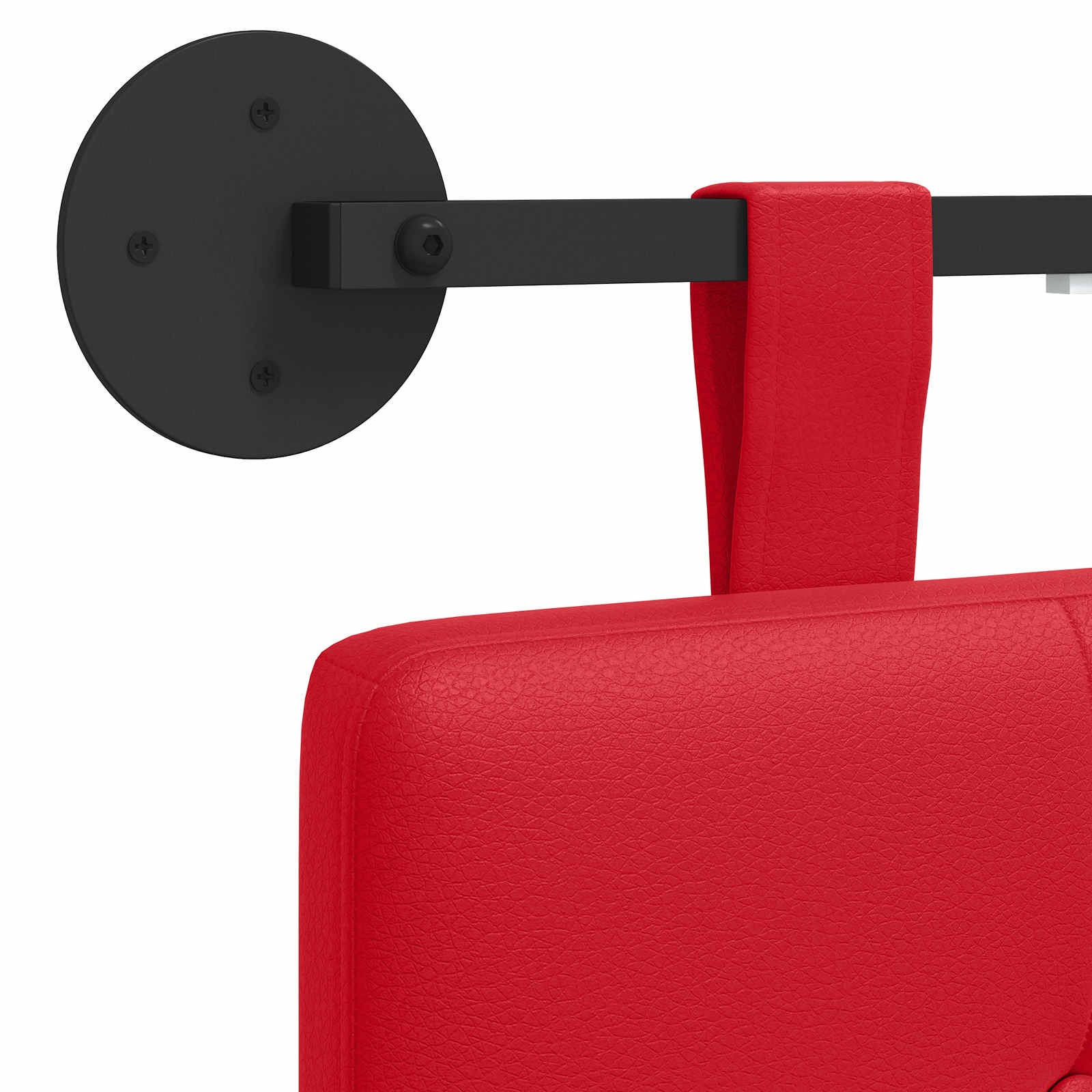 Viseće uzglavlje kreveta S LED svjetlom Crvena Umjetna koža