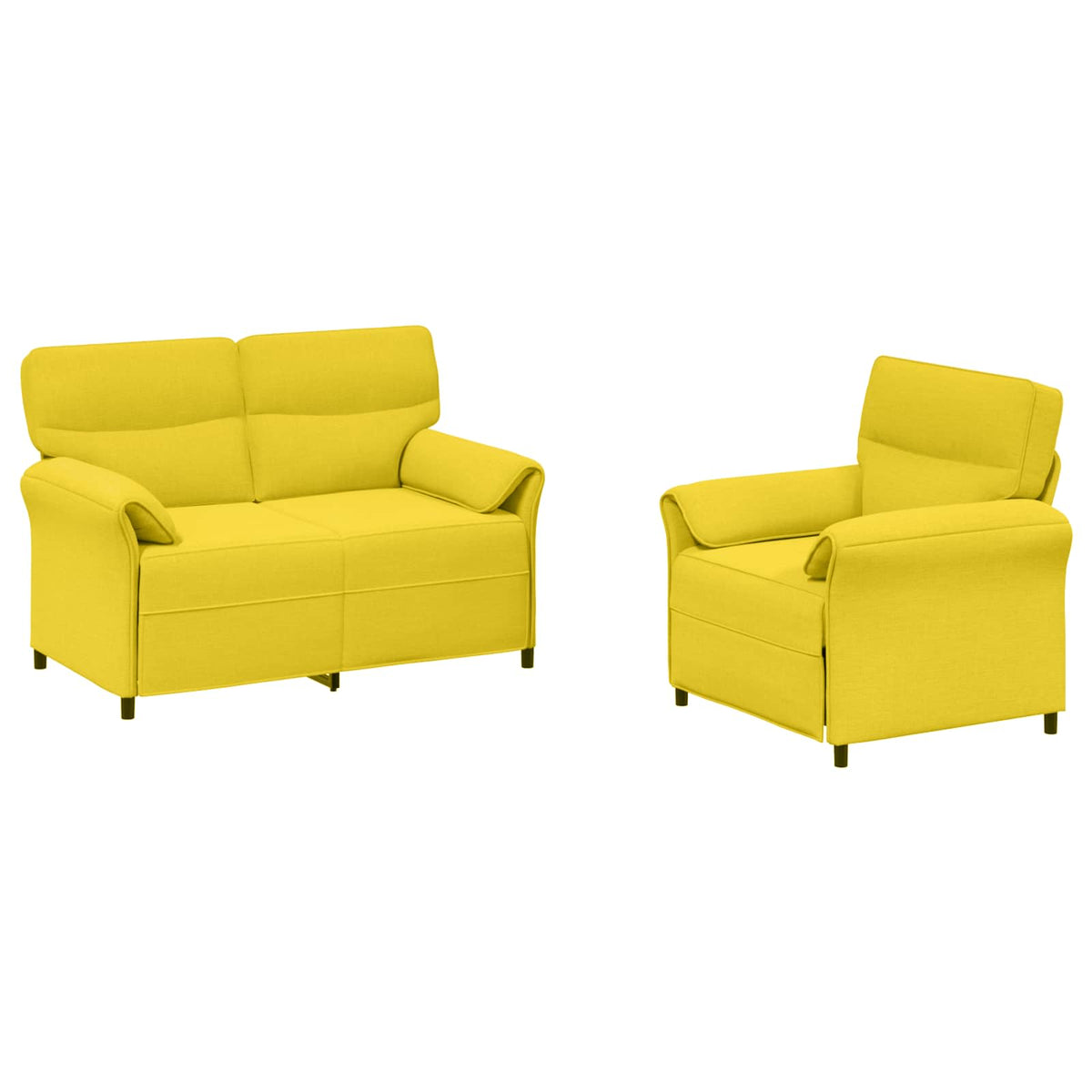 Set sofe 2 kom. Svijetlo žuta Tkanina