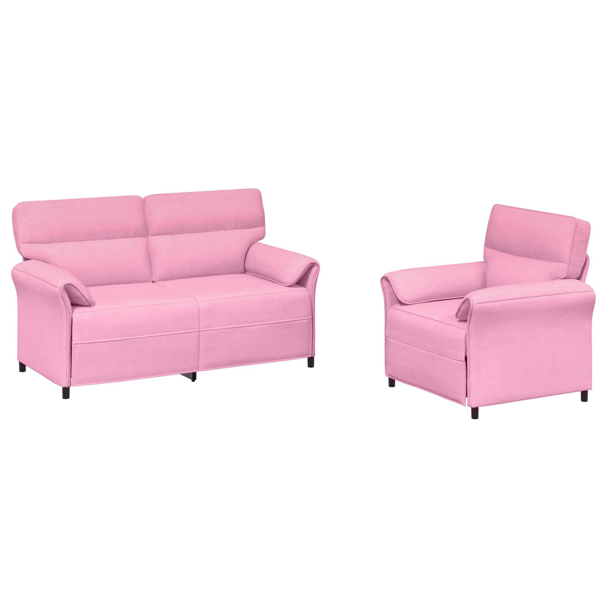 Set sofe 2 kom. Ružičasta Tkanina