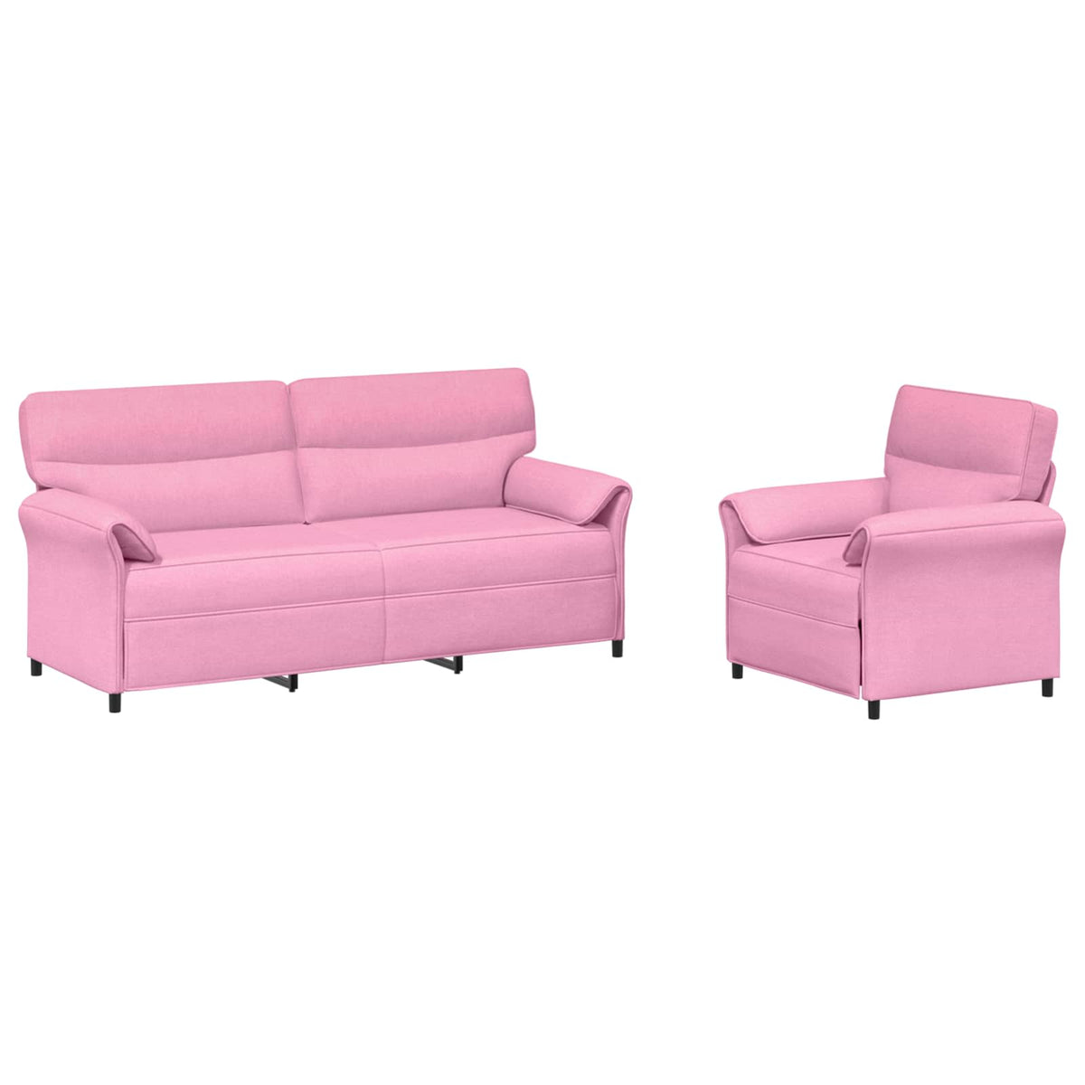 Set sofe 2 kom. Ružičasta Tkanina