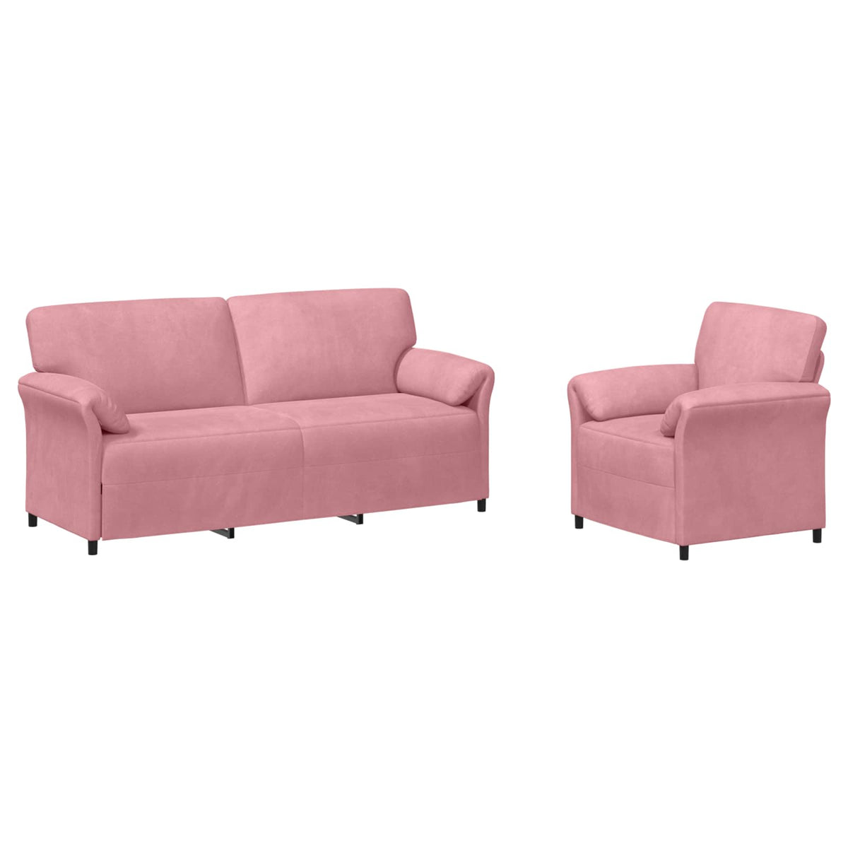 Set sofe 2 kom. Ružičasta Baršun