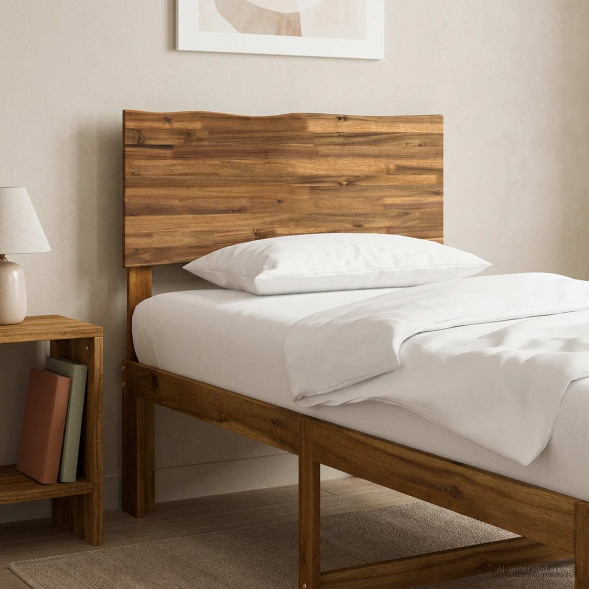 Uzglavlje s prirodnim rubom ROSTOCK Prirodna 80 cm