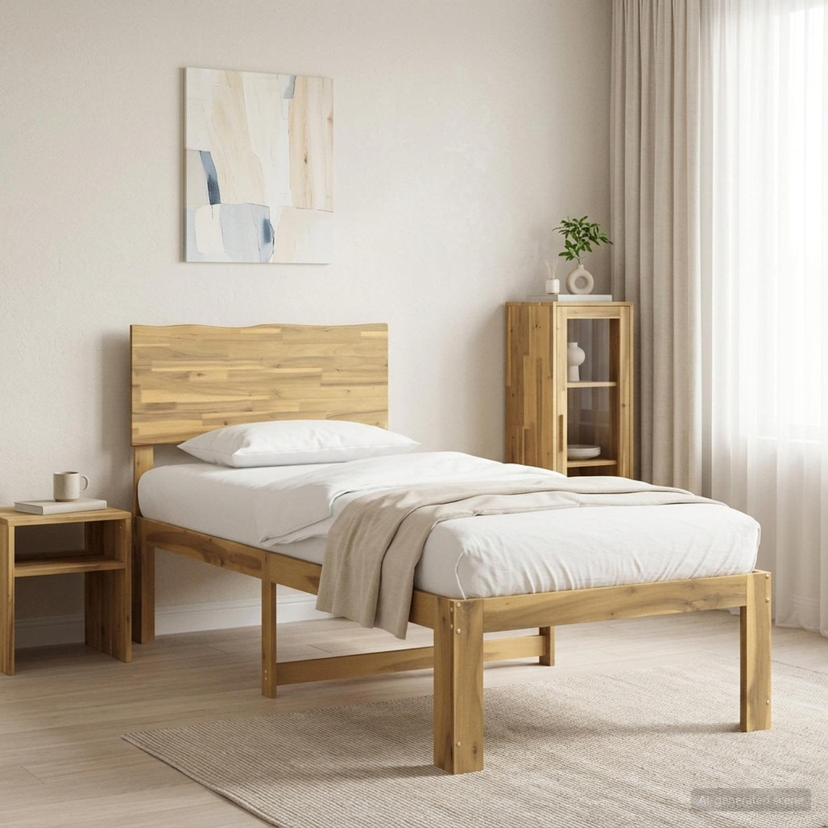 Krevet s uzglavljem ROSTOCK Bijela 90 x 200 cm