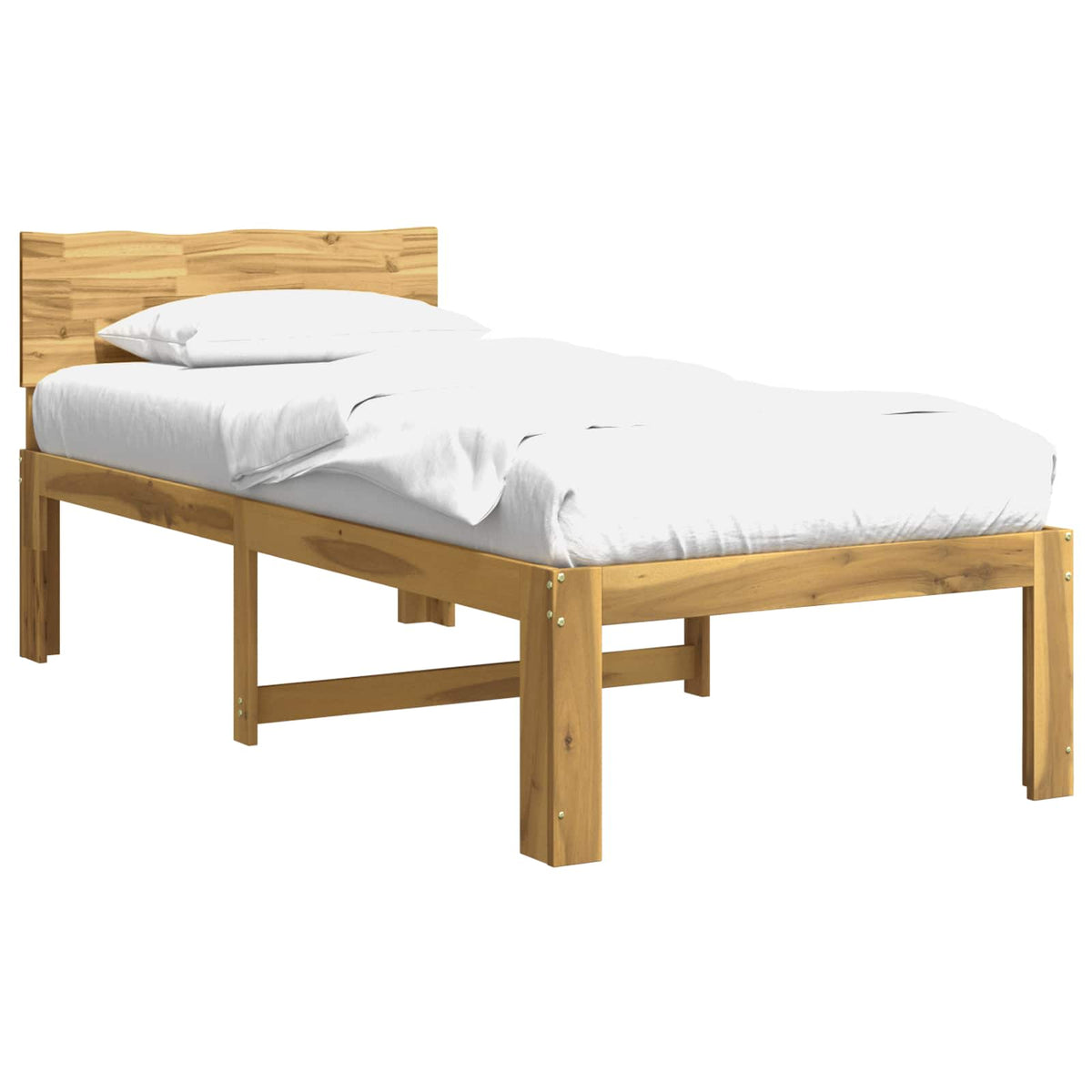 Krevet s uzglavljem ROSTOCK Bijela 90 x 200 cm