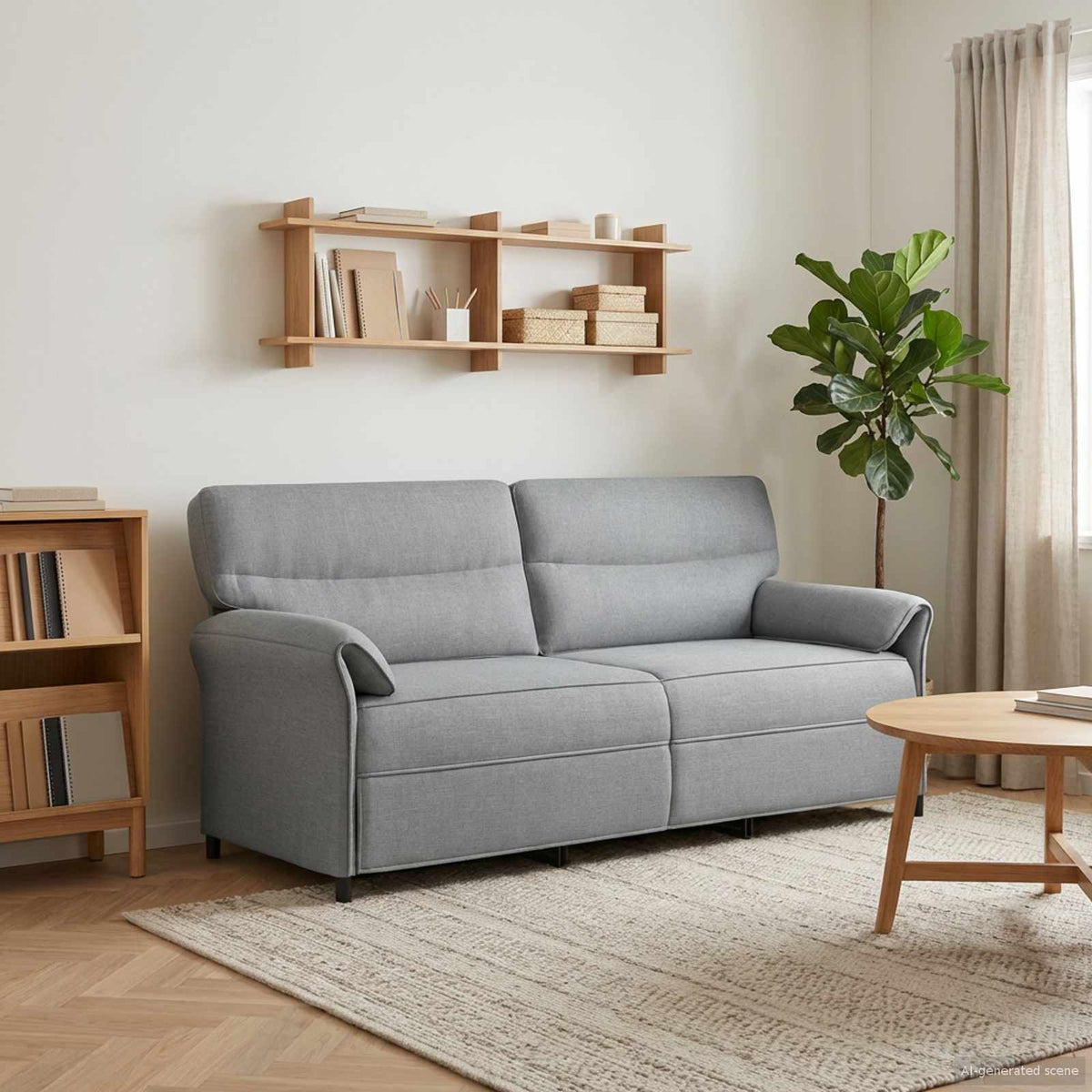 Sofa 100% poliester, metalna konstrukcija, MDF, Šperploča
