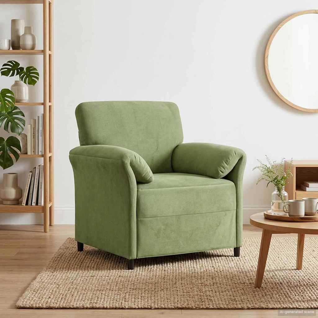 Jednosed Svijetlo zelena 88 x 83 x 95 cm Baršun
