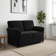 Sofa za dvije osobe Crna 138 x 83 x 95 cm Baršun