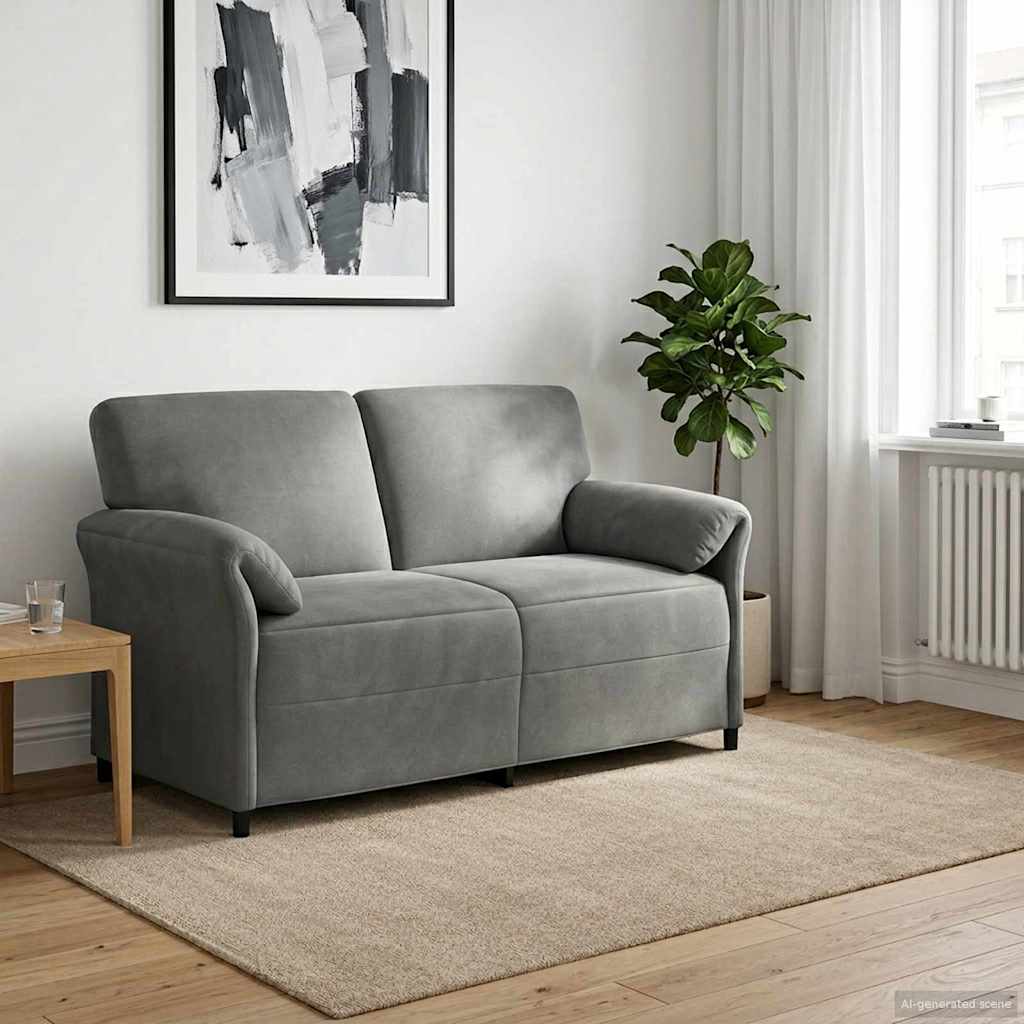 Sofa za dvije osobe Tamnosiva 158 x 83 x 95 cm Baršun